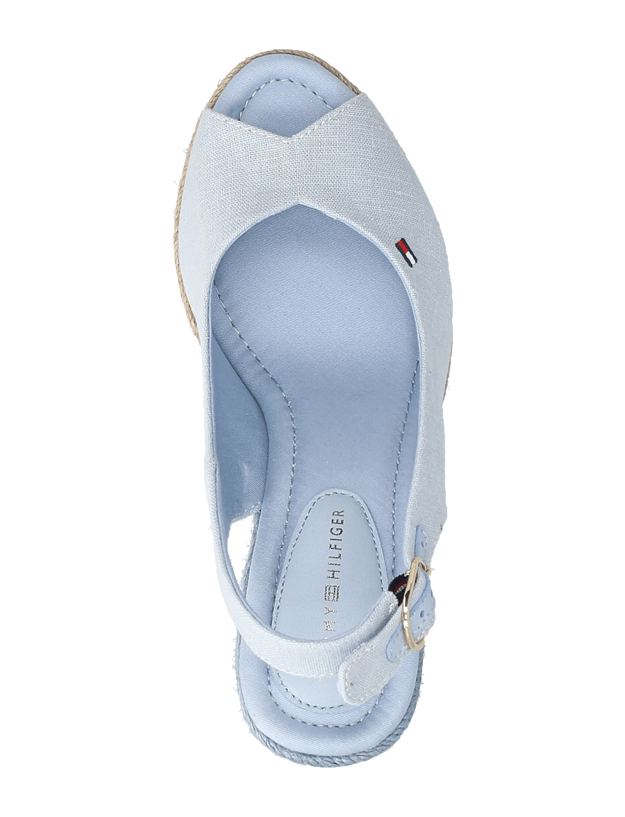 Tommy Hilfiger - FLAG HIGH WEDGE ESPAD SLINGBACK - konfirmation - breezy blue - 3