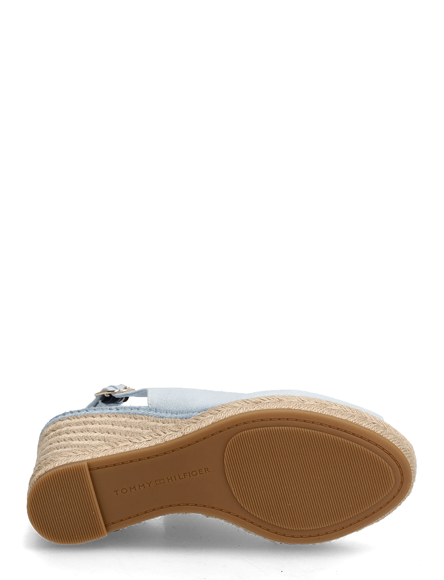 Tommy Hilfiger - FLAG HIGH WEDGE ESPAD SLINGBACK - konfirmation - breezy blue - 4