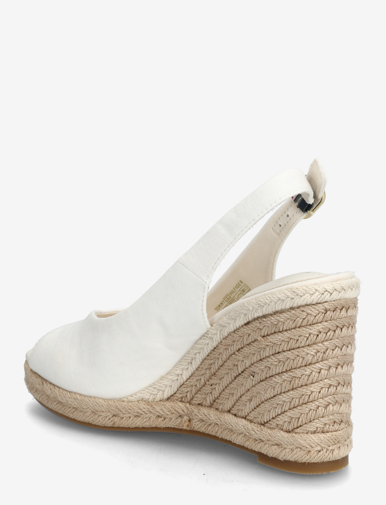 Tommy Hilfiger - FLAG HIGH WEDGE ESPAD SLINGBACK - heeled slingbacks - ecru - 2