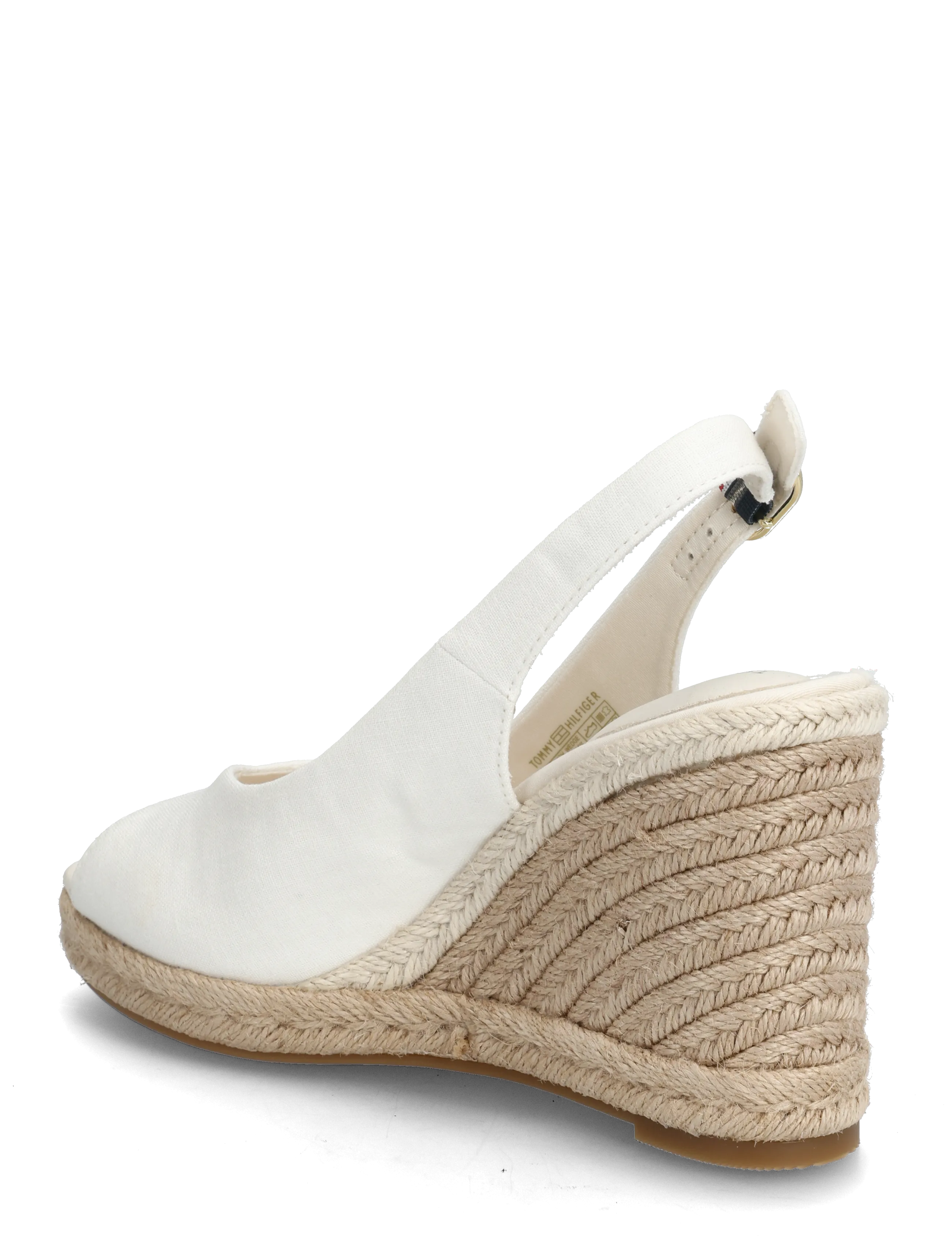 Tommy Hilfiger - FLAG HIGH WEDGE ESPAD SLINGBACK - konfirmation - ecru - 2