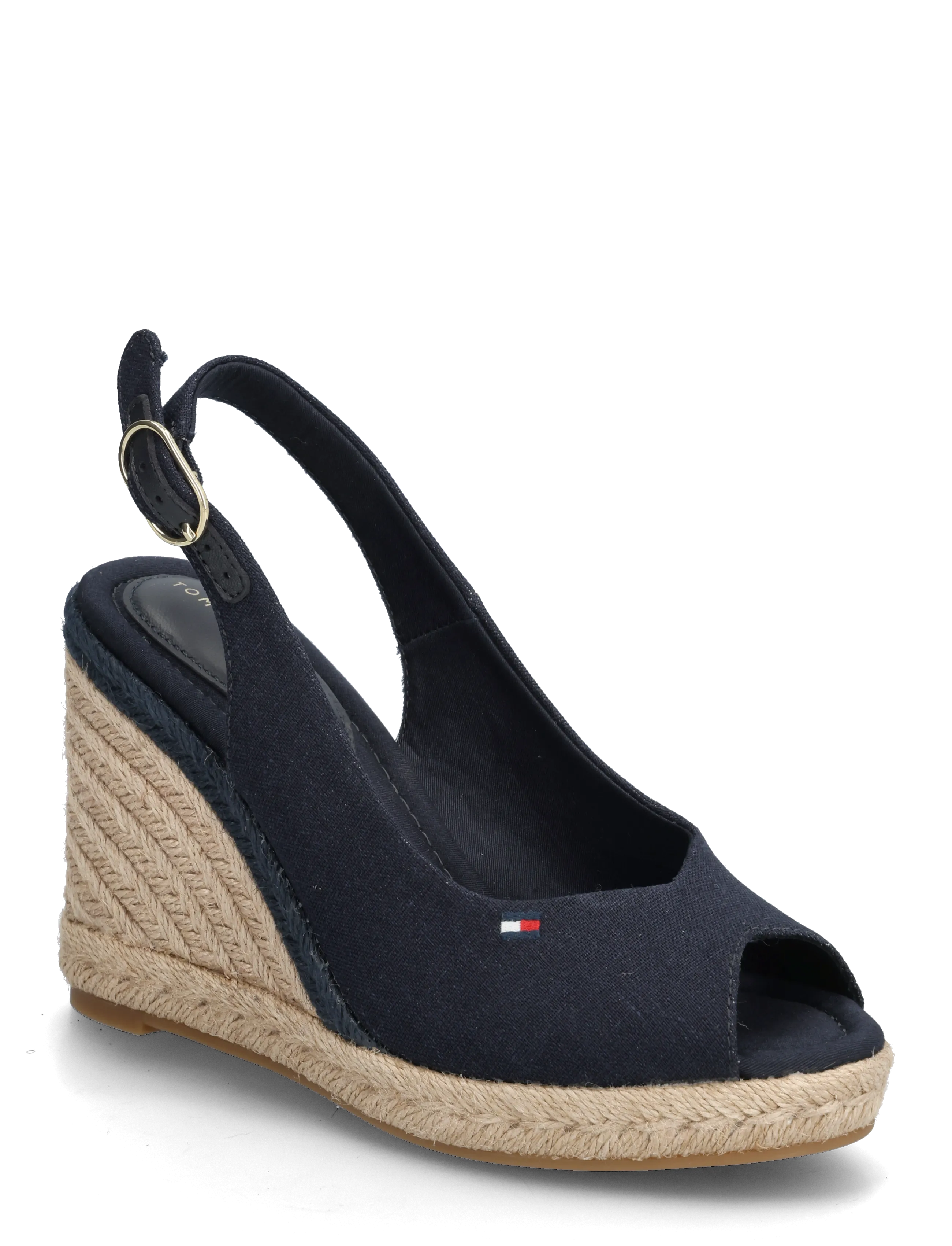 Tommy Hilfiger FLAG HIGH WEDGE ESPAD SLINGBACK - Tommy Hilfiger - SPACE BLUE / navy