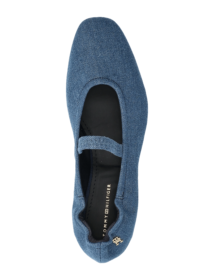 Tommy Hilfiger - DENIM ELLASTIC BALLERINA - særlige begivenheder - denim - 3