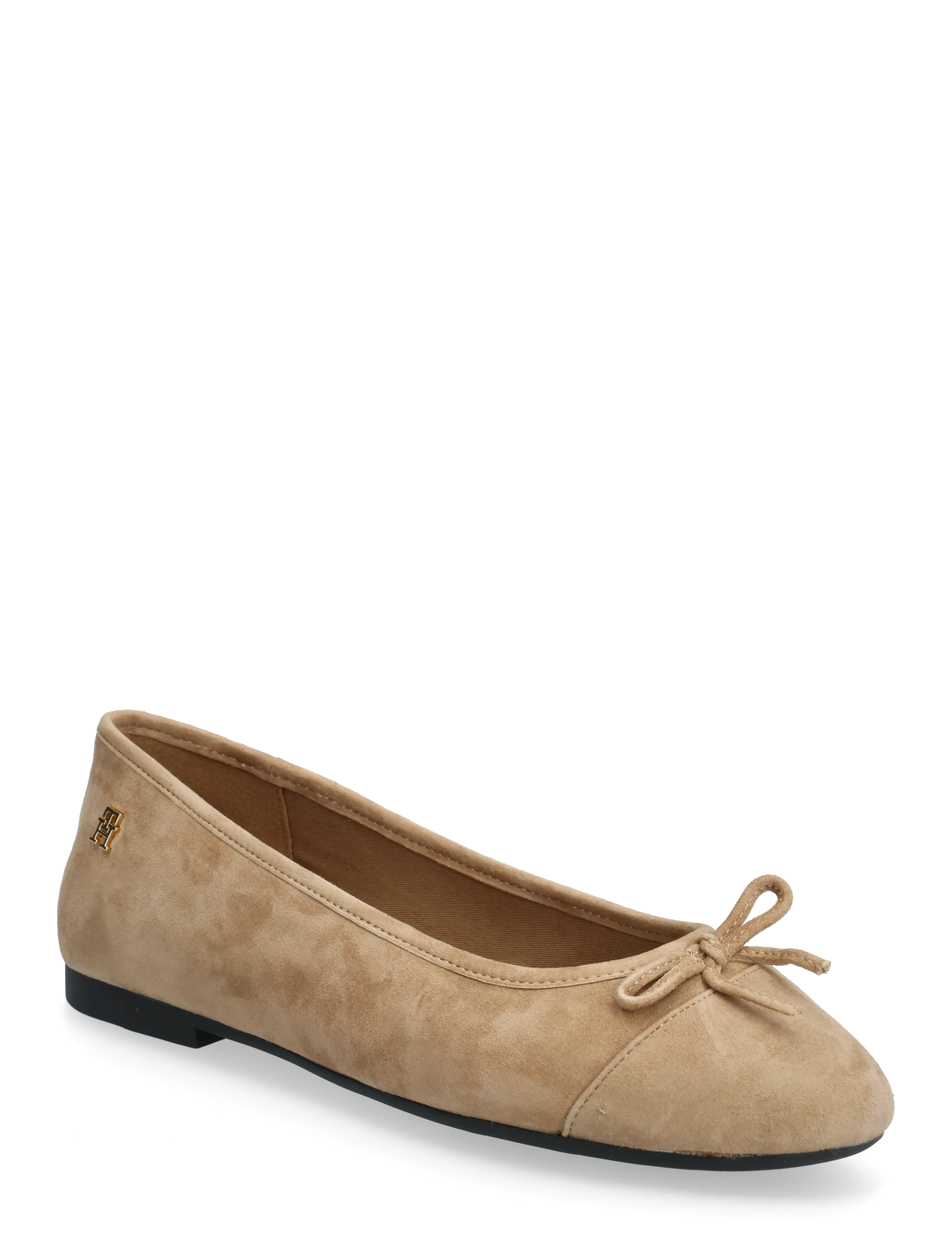Tommy Hilfiger Hilfiger Suede Ballerina, 40, Beige, Sko > Ballerinaer, Dame