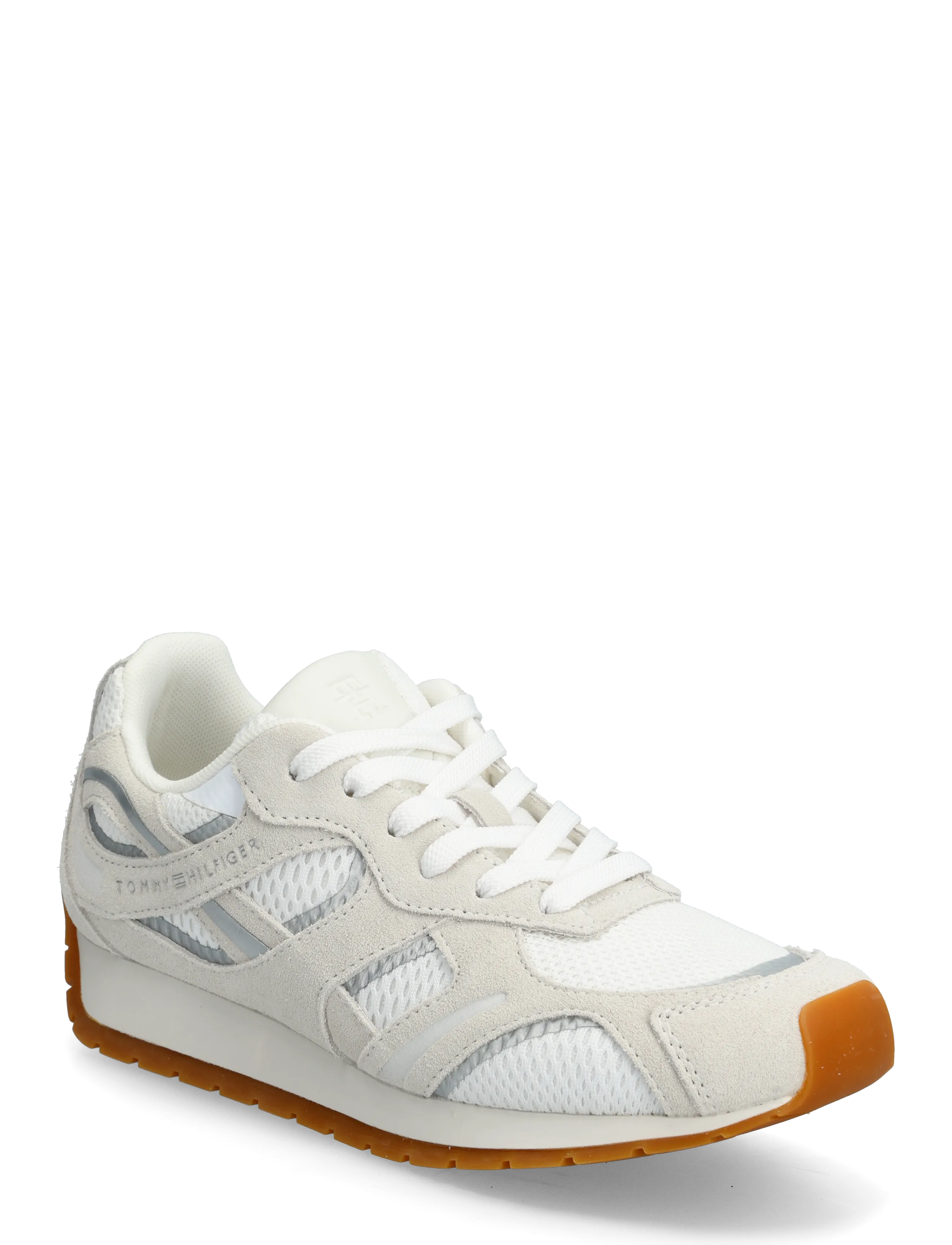 Tommy Hilfiger TH CHIC SUEDE RETRO RUNNER - Schuhe - WHITE ECRU / white