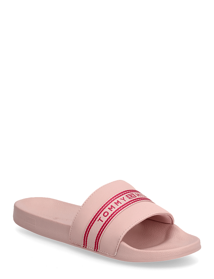 Tommy Hilfiger - TH WEBBING POOL SLIDE - shoes - foggy pink - 0