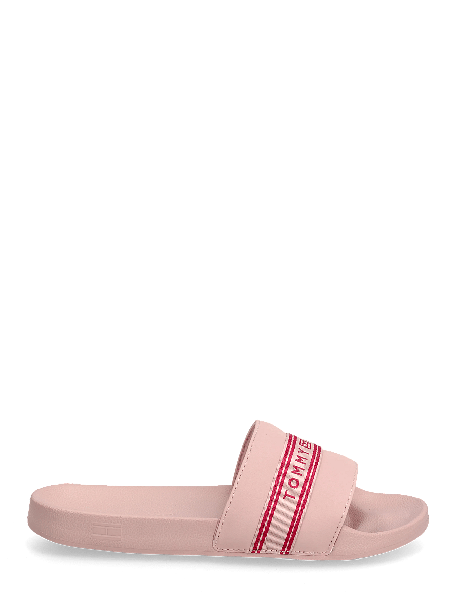 Tommy Hilfiger - TH WEBBING POOL SLIDE - shoes - foggy pink - 1