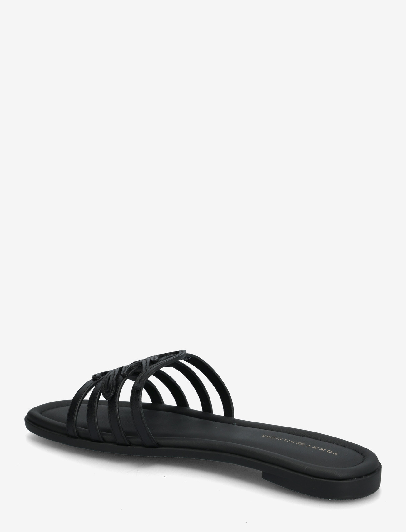 Tommy Hilfiger - TH SCRIPT FLAT MULE LTH - flat mules - black - 2