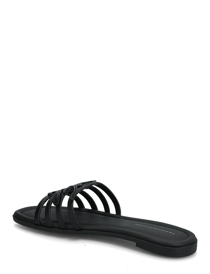 Tommy Hilfiger - TH SCRIPT FLAT MULE LTH - flat mules - black - 2