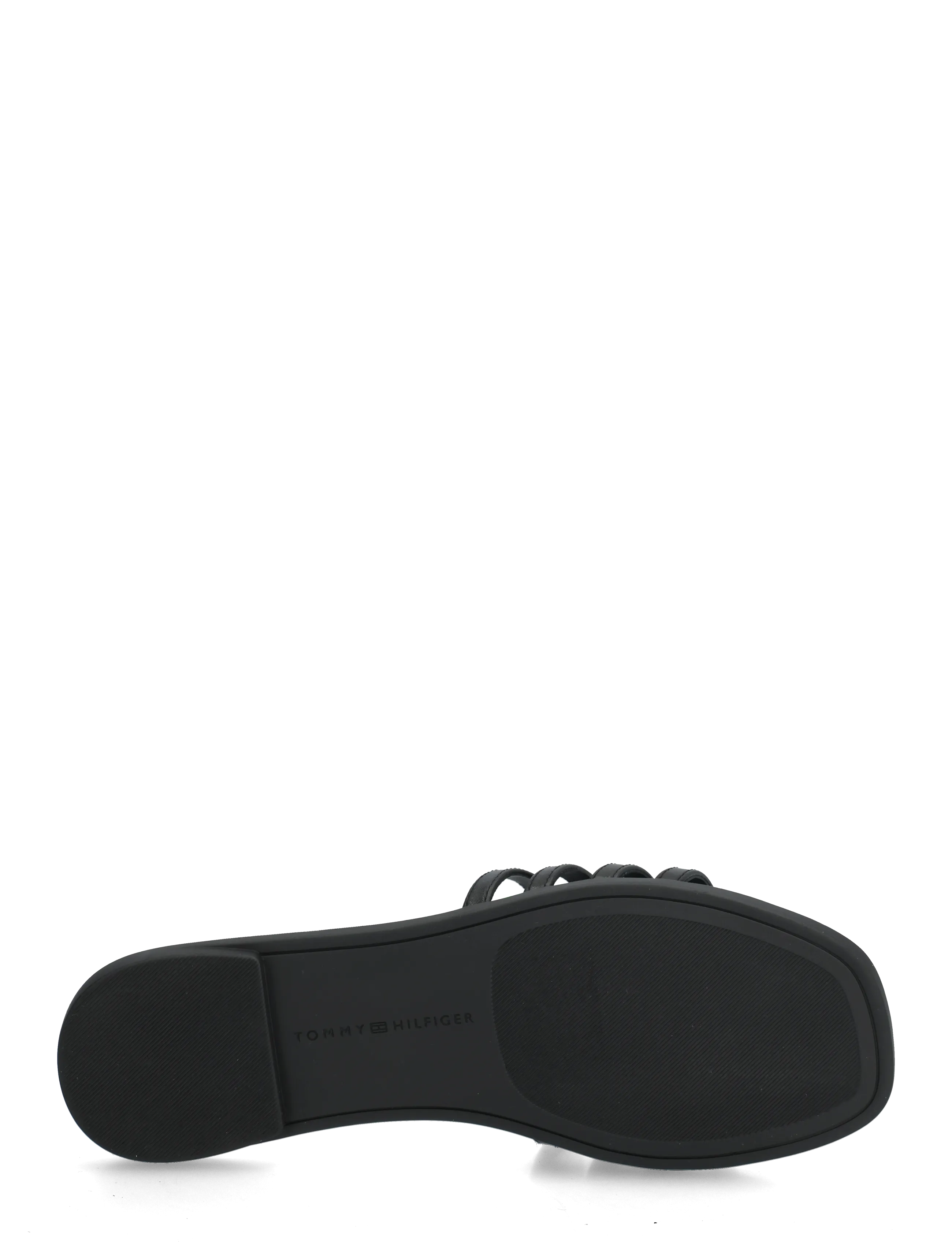 Tommy Hilfiger - TH SCRIPT FLAT MULE LTH - flade mules - black - 4