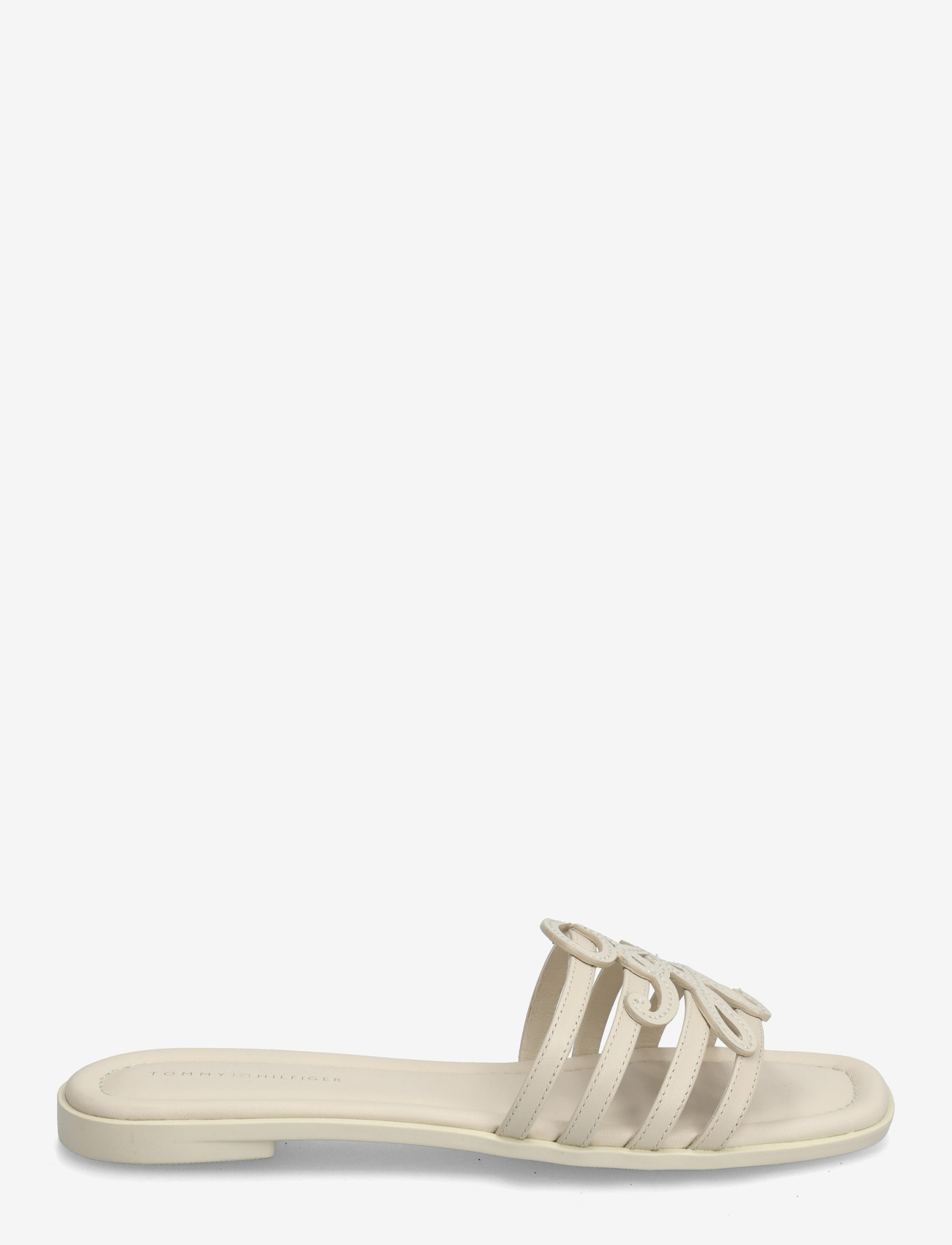 Tommy Hilfiger - TH SCRIPT FLAT MULE LTH - flat mules - classic beige - 1