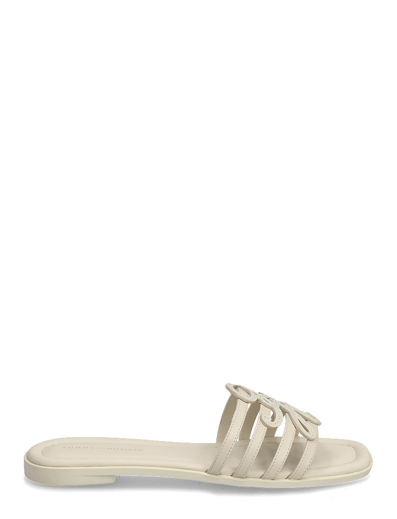 Tommy Hilfiger - TH SCRIPT FLAT MULE LTH - flat mules - classic beige - 1