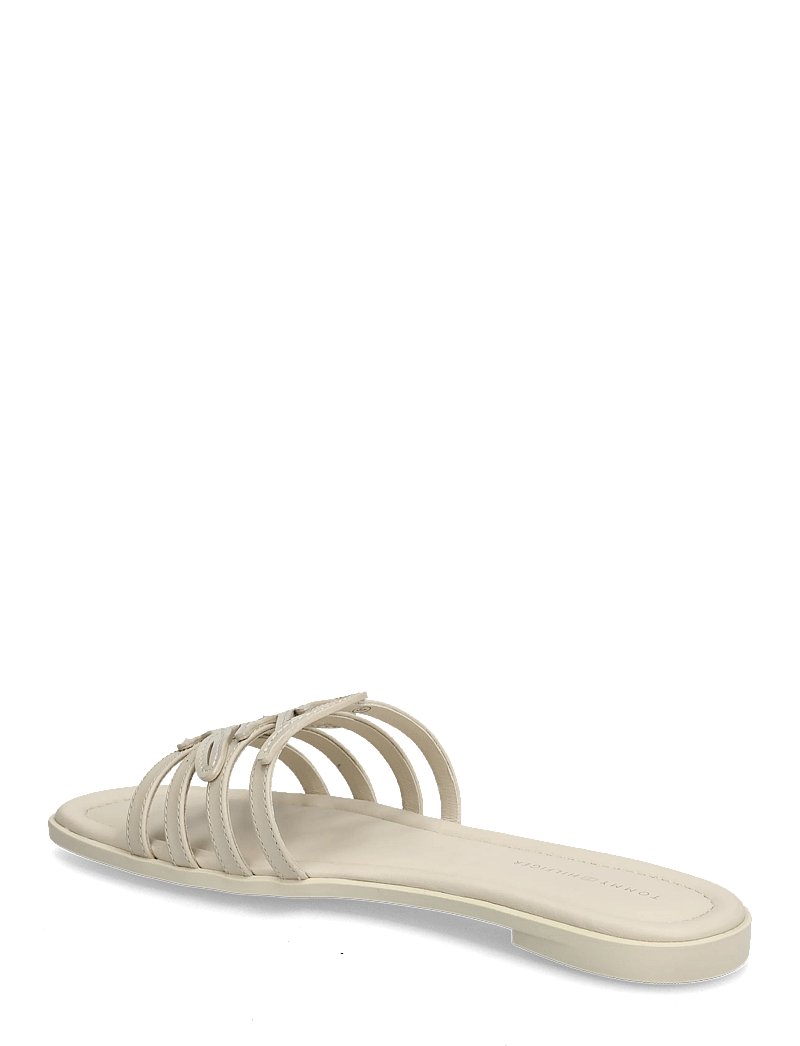 Tommy Hilfiger - TH SCRIPT FLAT MULE LTH - flat mules - classic beige - 2