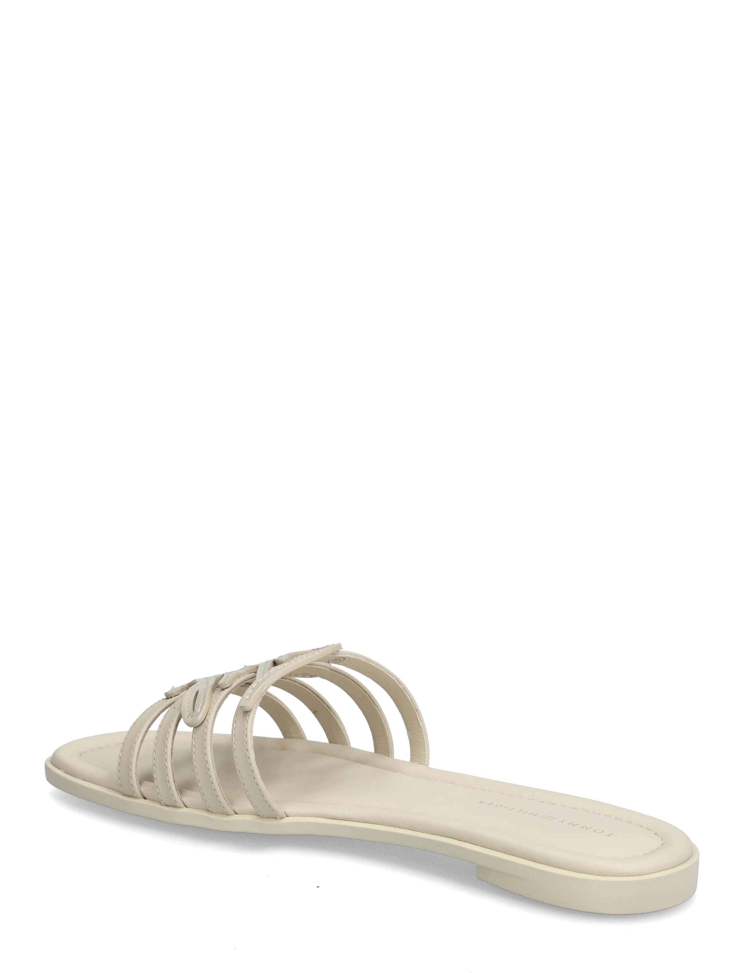 Tommy Hilfiger - TH SCRIPT FLAT MULE LTH - flade mules - classic beige - 2