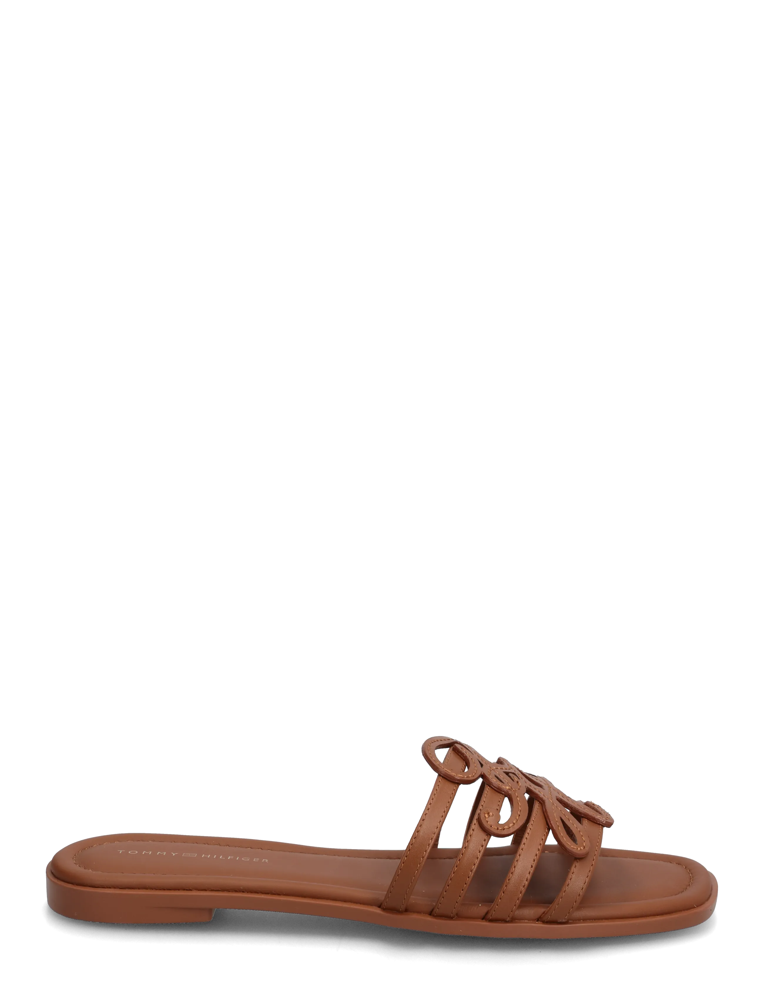 Tommy Hilfiger - TH SCRIPT FLAT MULE LTH - flat mules - warm bronze - 1