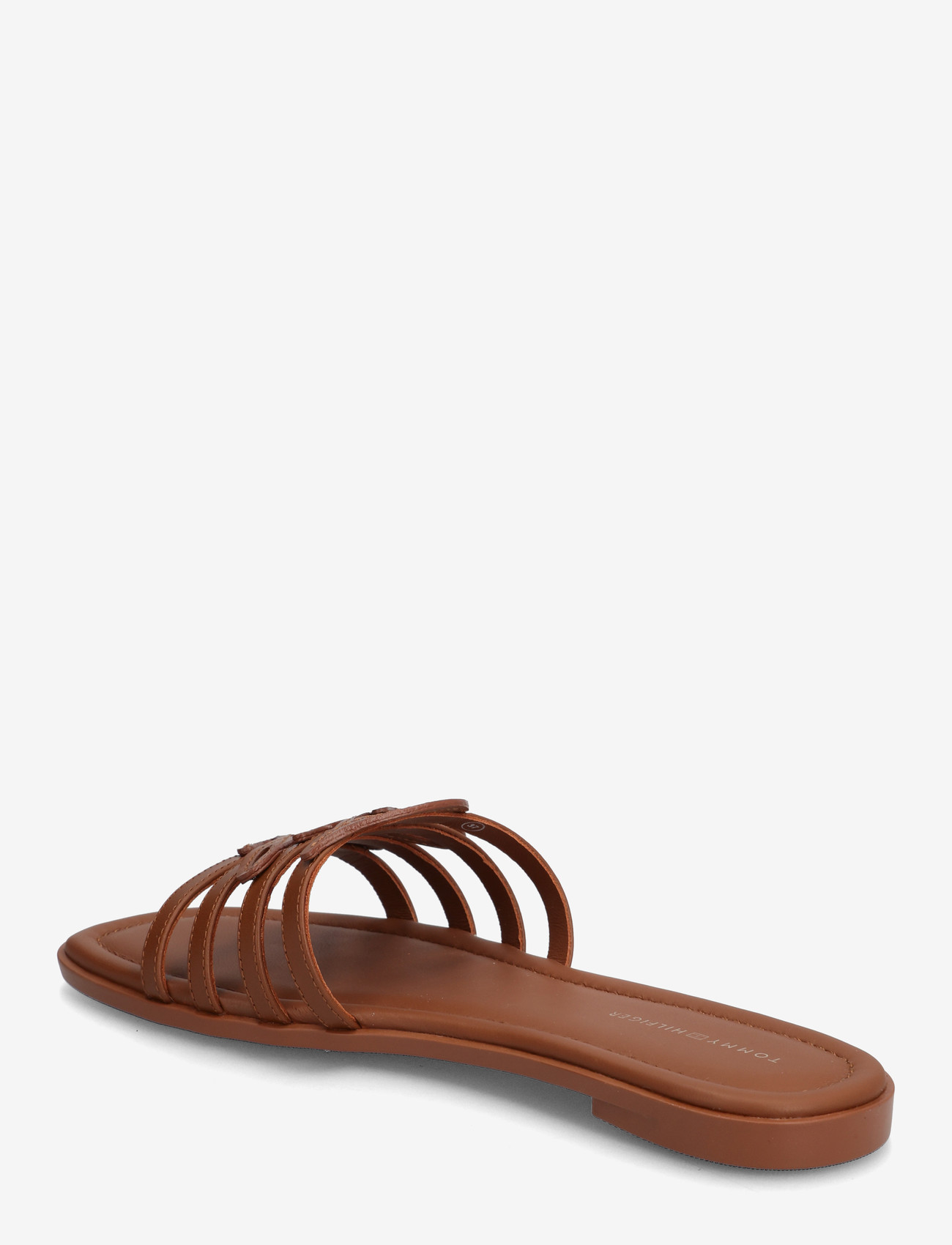 Tommy Hilfiger - TH SCRIPT FLAT MULE LTH - flache pantoletten - warm bronze - 2