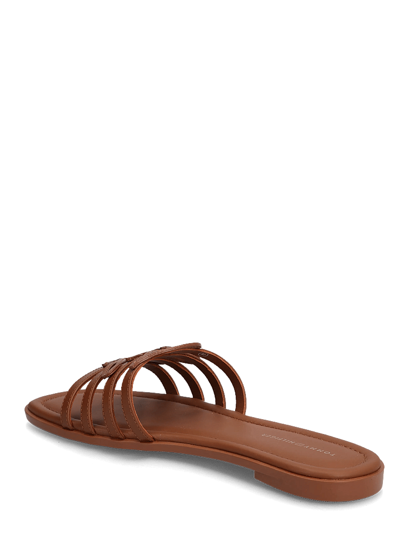 Tommy Hilfiger - TH SCRIPT FLAT MULE LTH - flache pantoletten - warm bronze - 2