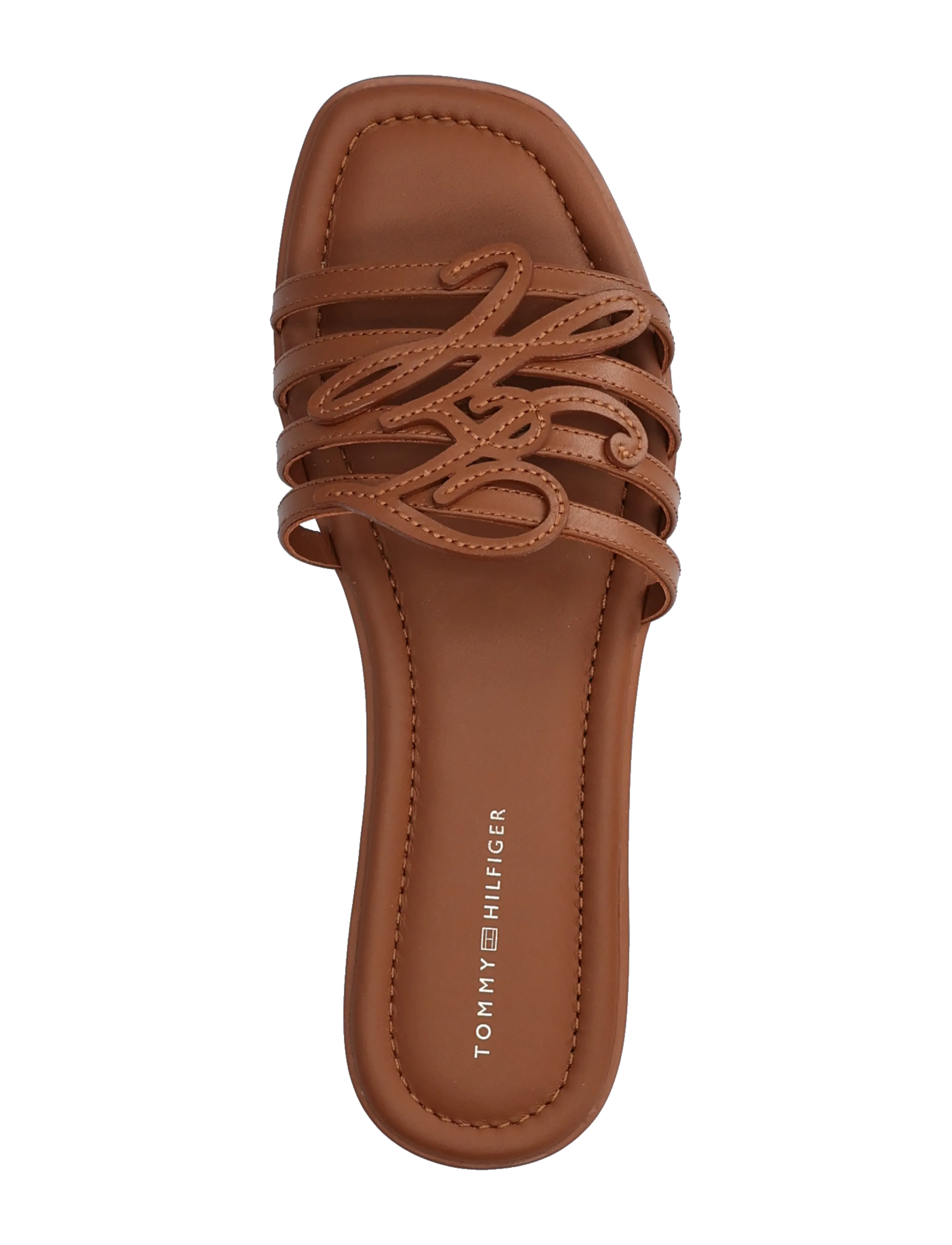 Tommy Hilfiger - TH SCRIPT FLAT MULE LTH - flat mules - warm bronze - 3