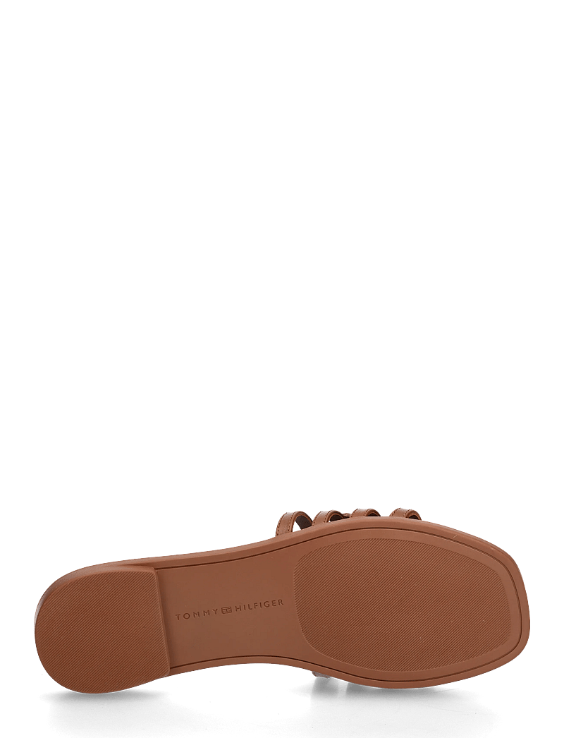 Tommy Hilfiger - TH SCRIPT FLAT MULE LTH - flache pantoletten - warm bronze - 4
