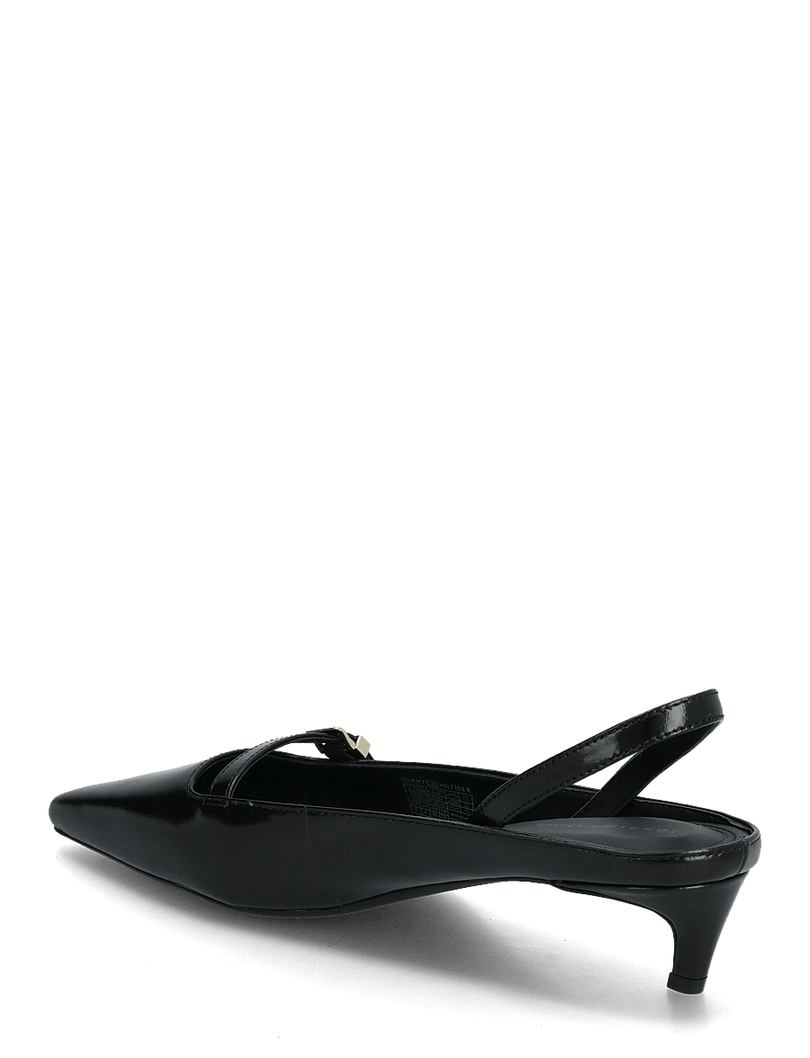 Tommy Hilfiger - TH BUCKLE KITTEN SLINGBACK PUMP - slingbacks med hæle - black - 2