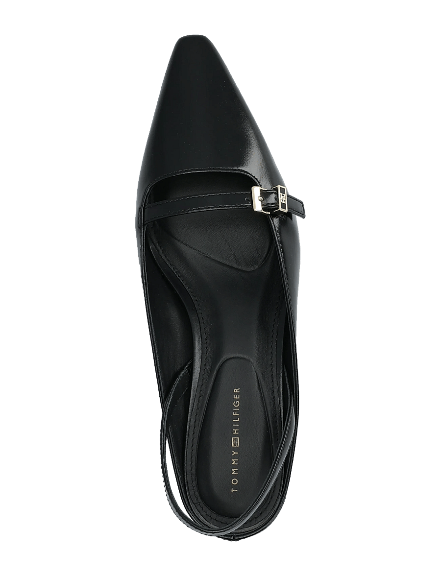 Tommy Hilfiger - TH BUCKLE KITTEN SLINGBACK PUMP - slingbacks med hæle - black - 3
