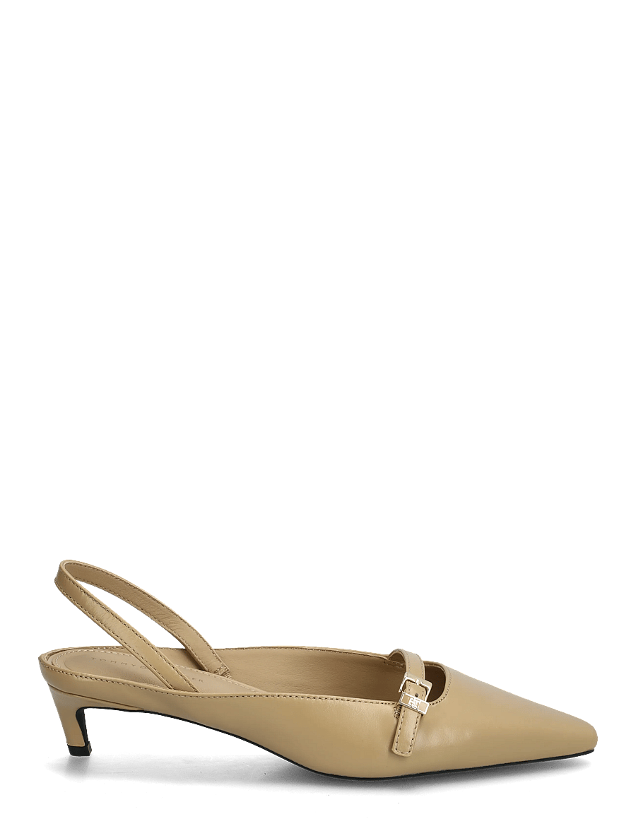 Tommy Hilfiger - TH BUCKLE KITTEN SLINGBACK PUMP - slingbacks med hæle - desert - 1