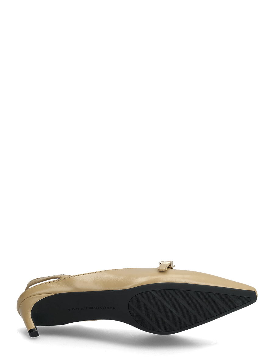 Tommy Hilfiger - TH BUCKLE KITTEN SLINGBACK PUMP - slingbacks med hæle - desert - 4