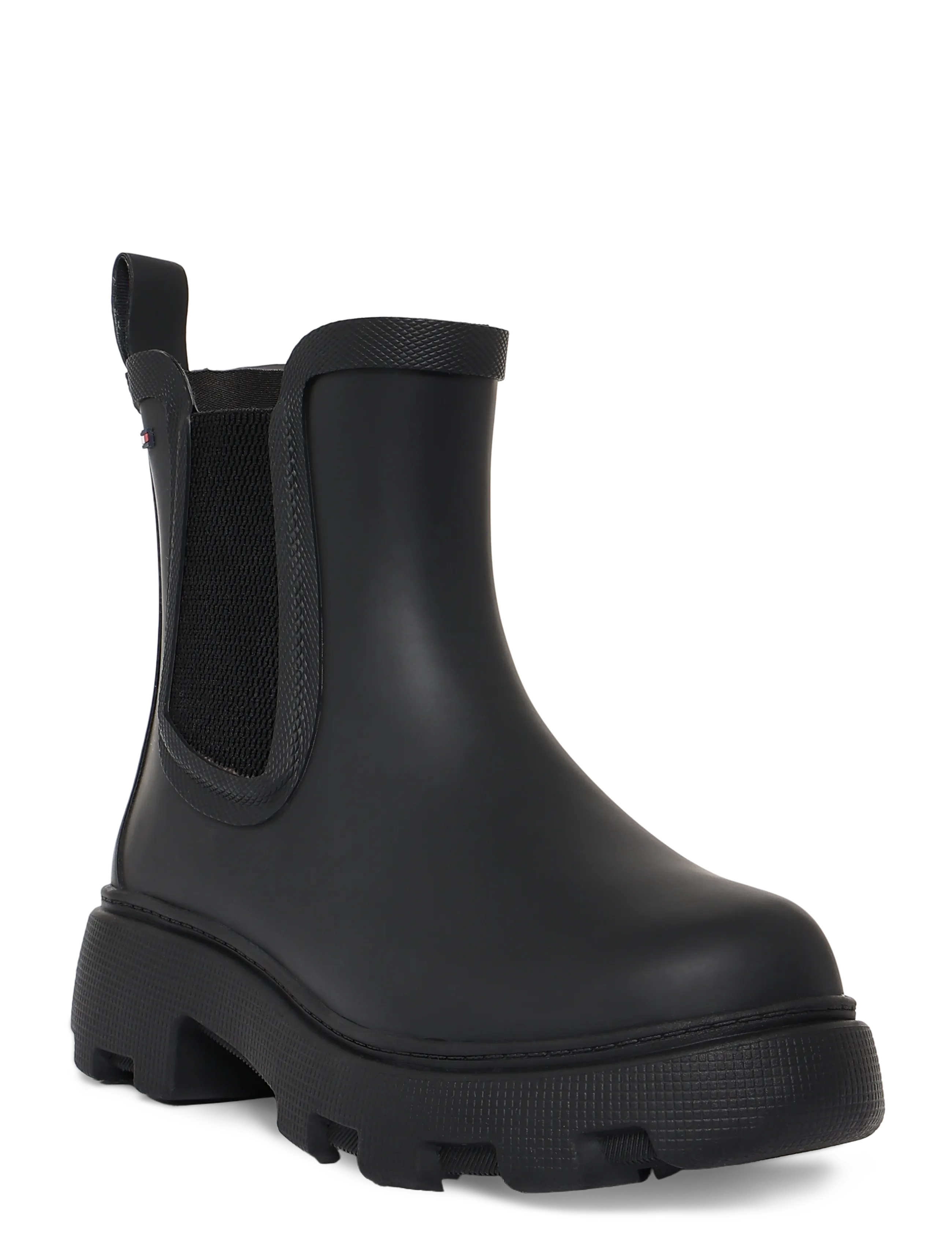Tommy Hilfiger Rubber Flag Cleated Rainboot, 40, Boots, Schwarz - Rain Frauen