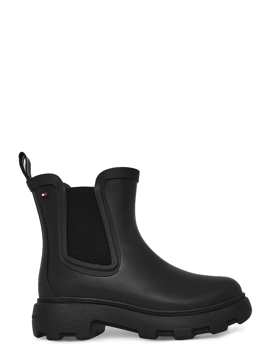 Tommy Hilfiger - RUBBER FLAG CLEATED RAINBOOT - alltags-style - black - 2