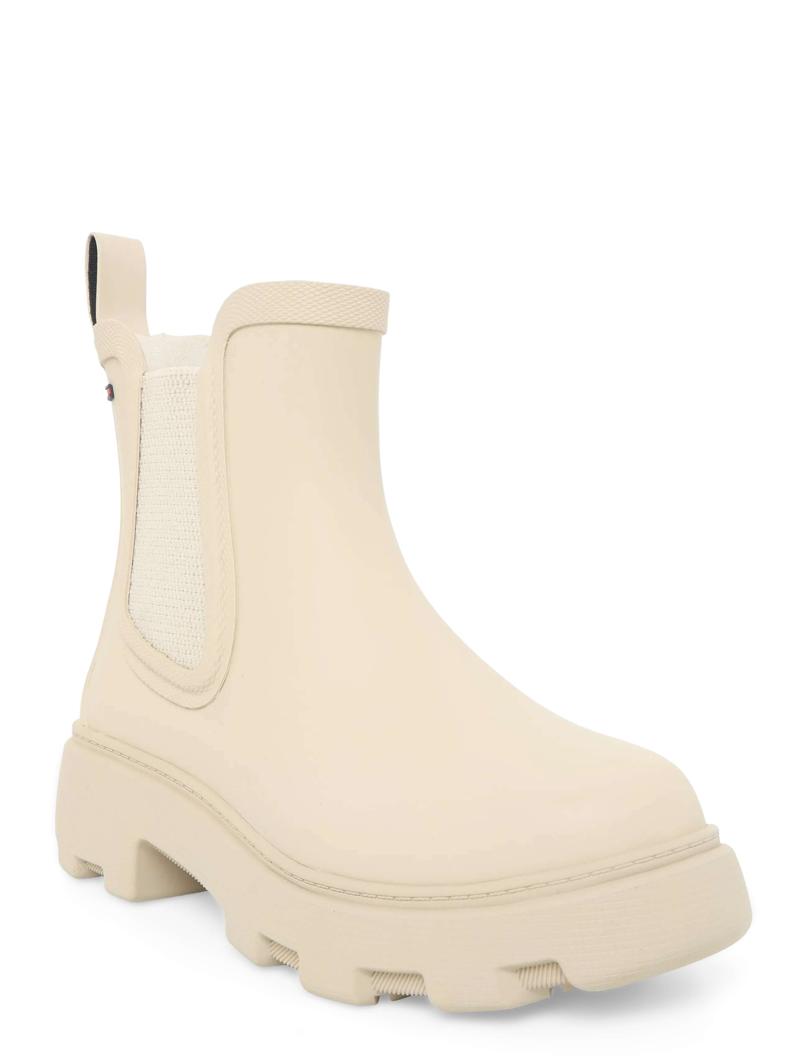 Tommy Hilfiger RUBBER FLAG CLEATED RAINBOOT - Säsongens färger - CLASSIC BEIGE / beige