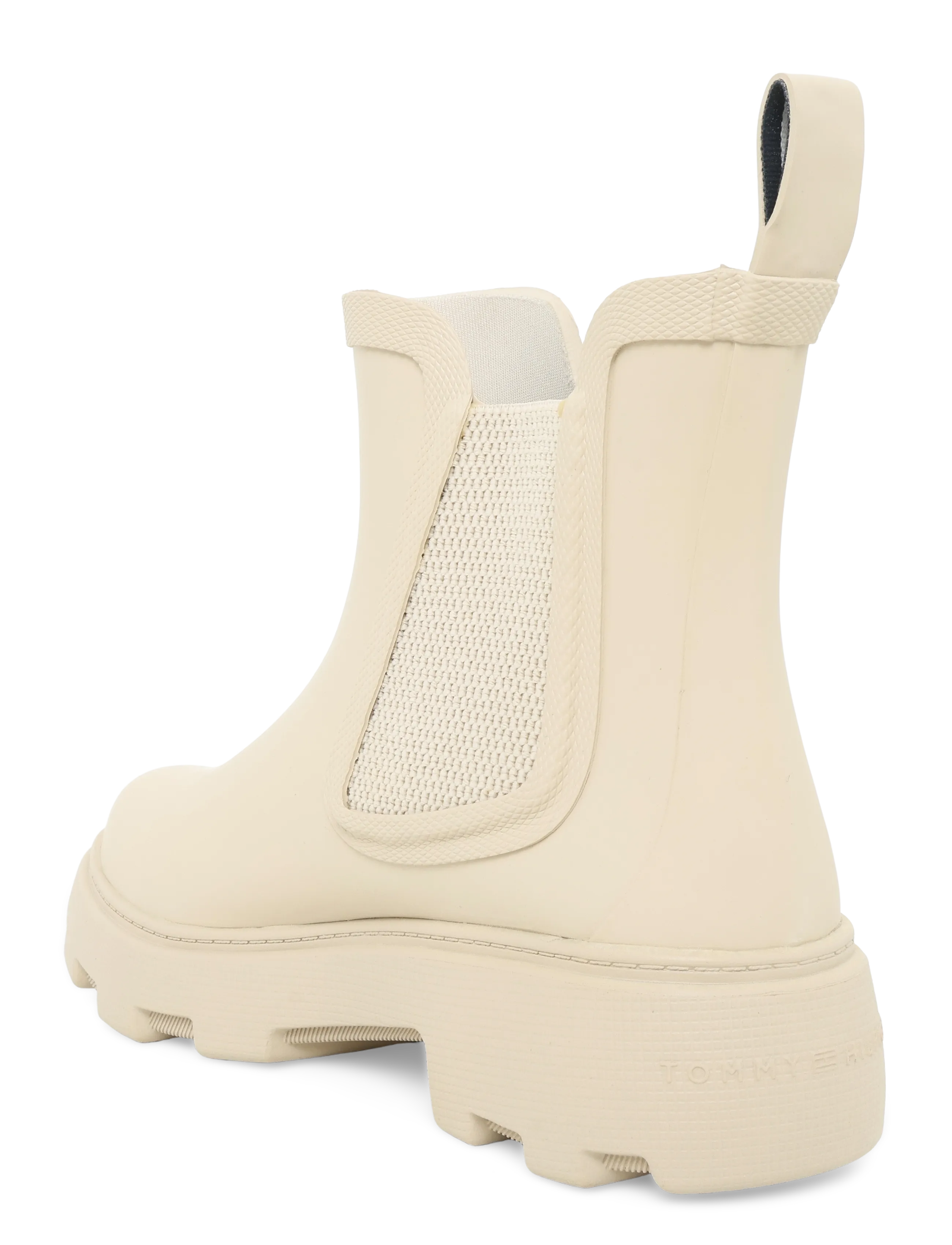 Tommy Hilfiger - RUBBER FLAG CLEATED RAINBOOT - regnstövlar - classic beige - 1