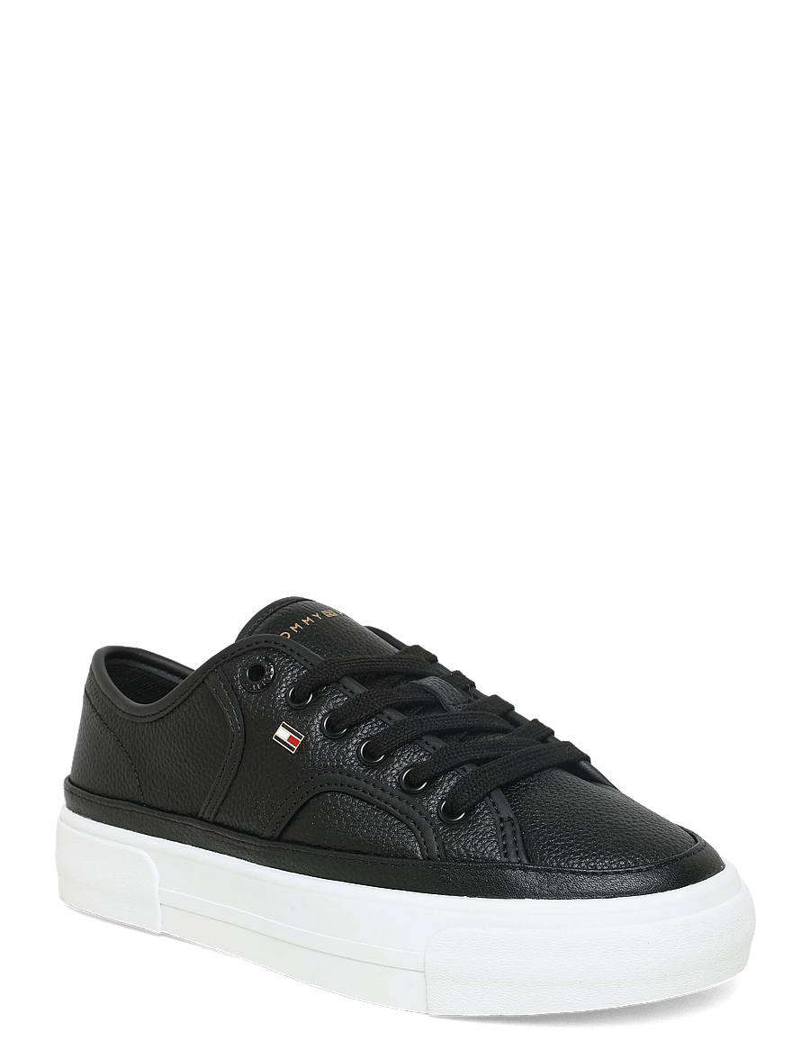 Tommy Hilfiger - PLATFORM VULC SNEAKER PIPING LTR - confirmation - black - 0