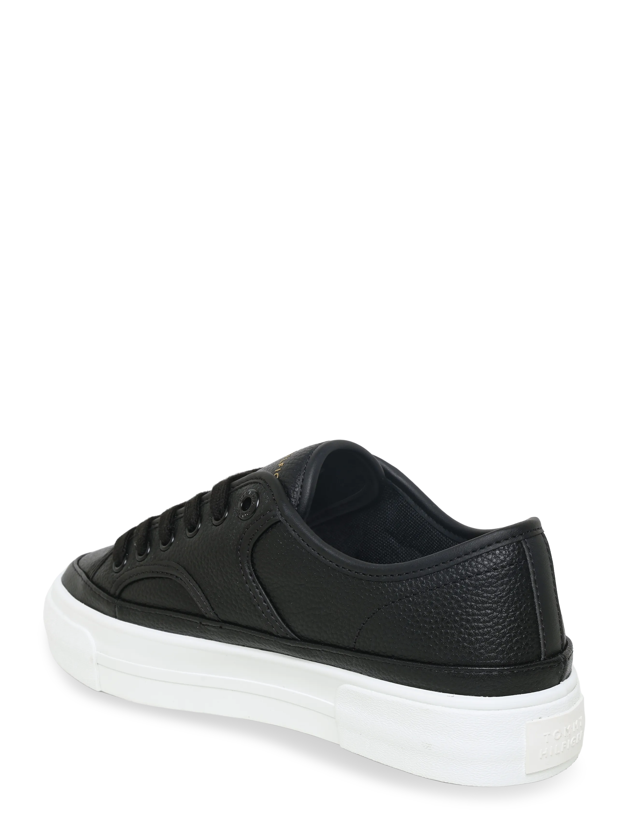 Tommy Hilfiger - PLATFORM VULC SNEAKER PIPING LTR - confirmation - black - 1