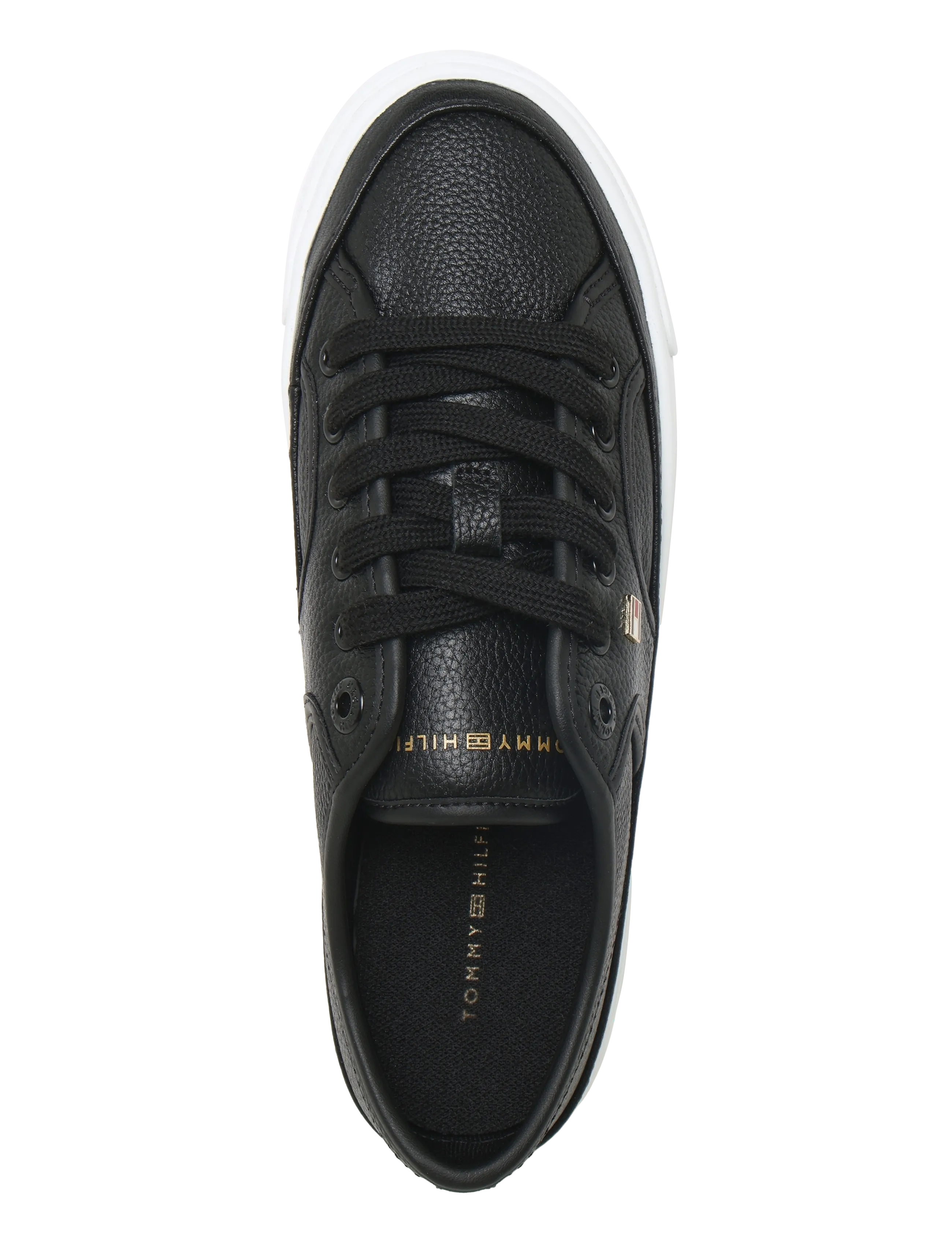 Tommy Hilfiger - PLATFORM VULC SNEAKER PIPING LTR - confirmation - black - 3
