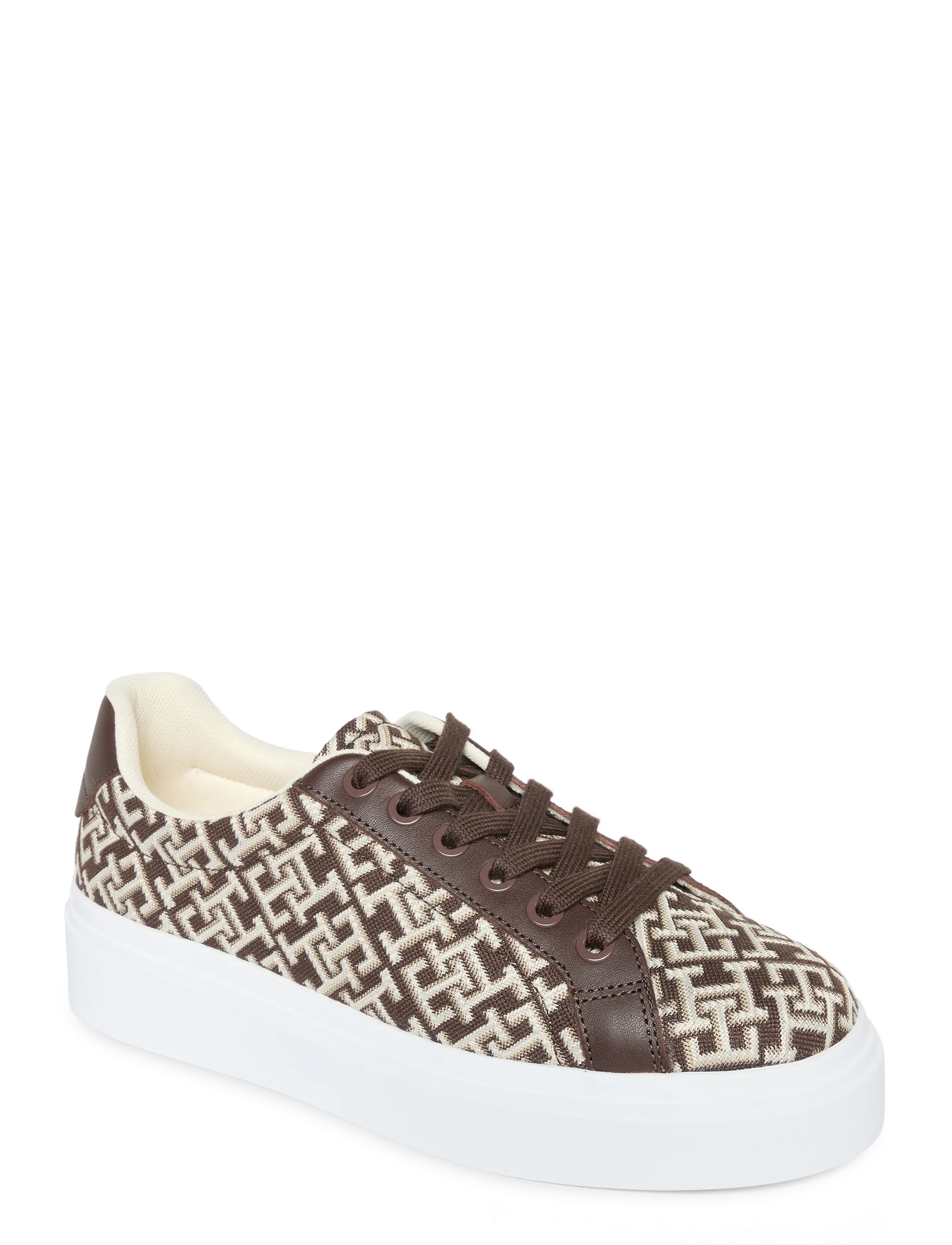 Tommy Hilfiger TH CHIC PLATFORM MONOGRAM - Niedrige Sneaker - RICH WALNUT / brown