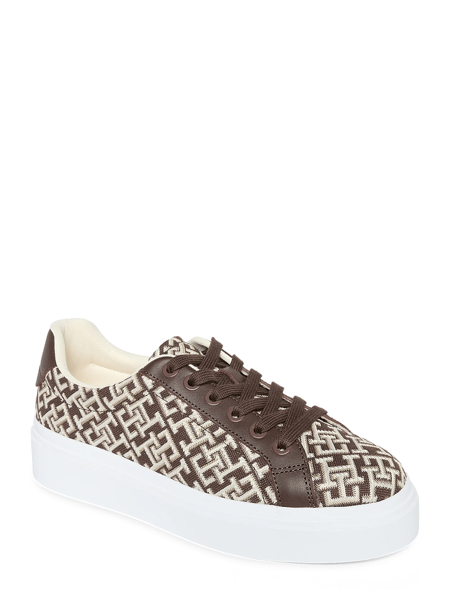 Tommy Hilfiger - TH CHIC PLATFORM MONOGRAM - låga sneakers - rich walnut - 0