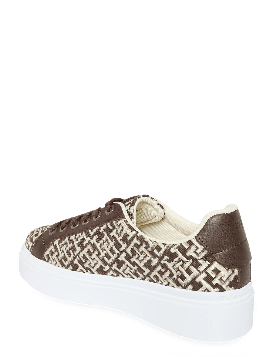 Tommy Hilfiger - TH CHIC PLATFORM MONOGRAM - låga sneakers - rich walnut - 1