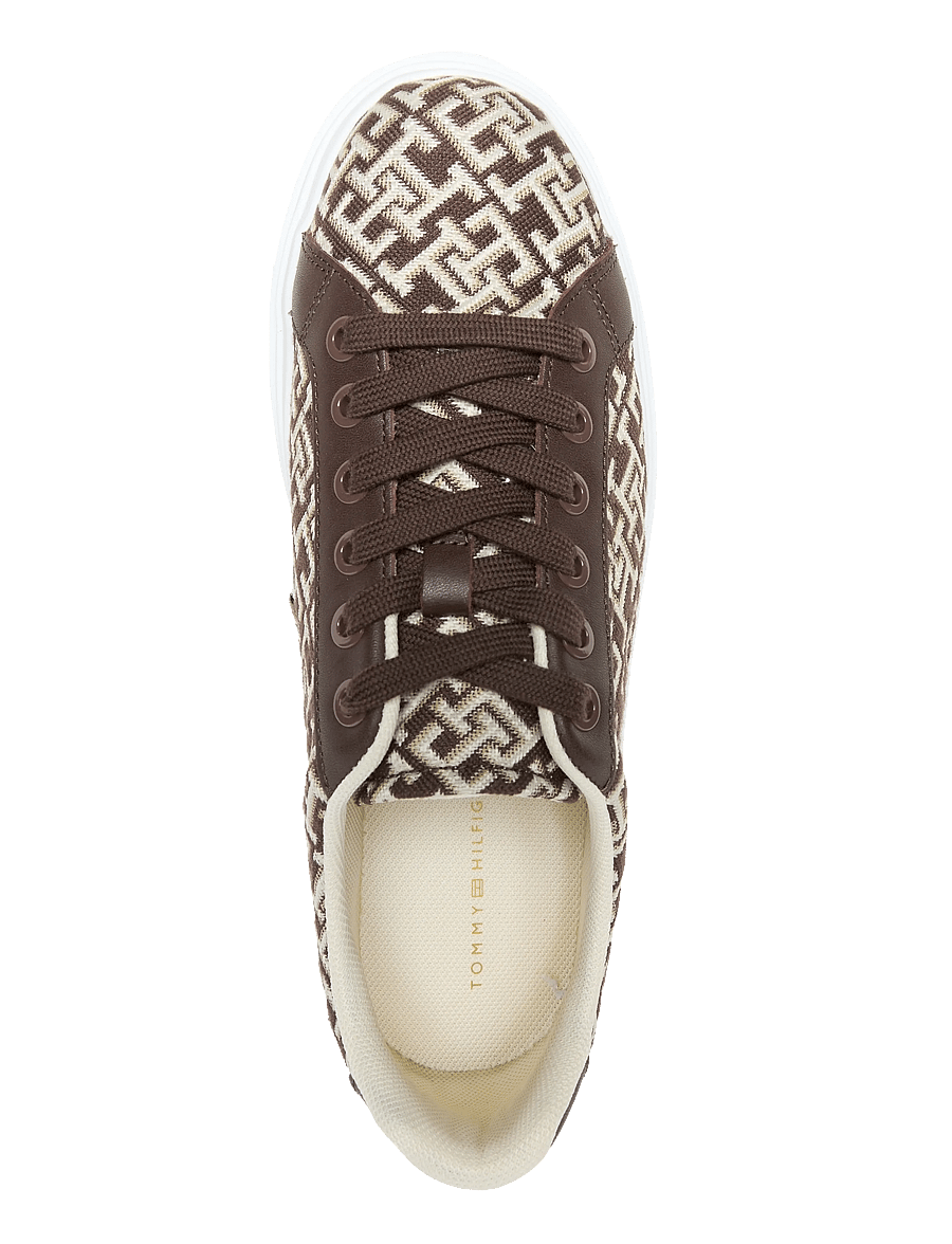 Tommy Hilfiger - TH CHIC PLATFORM MONOGRAM - låga sneakers - rich walnut - 3