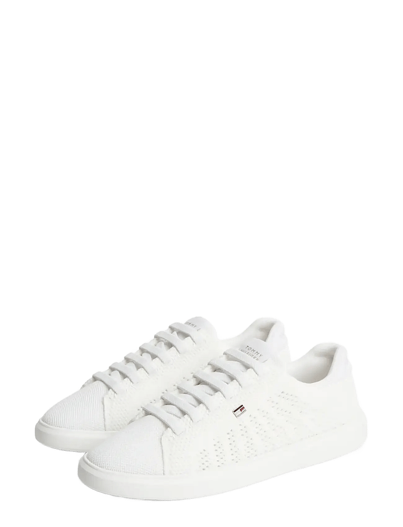 Tommy Hilfiger - TH ICON LIGHT KNIT SNEAKER - madala säärega tossud - ecru - 0