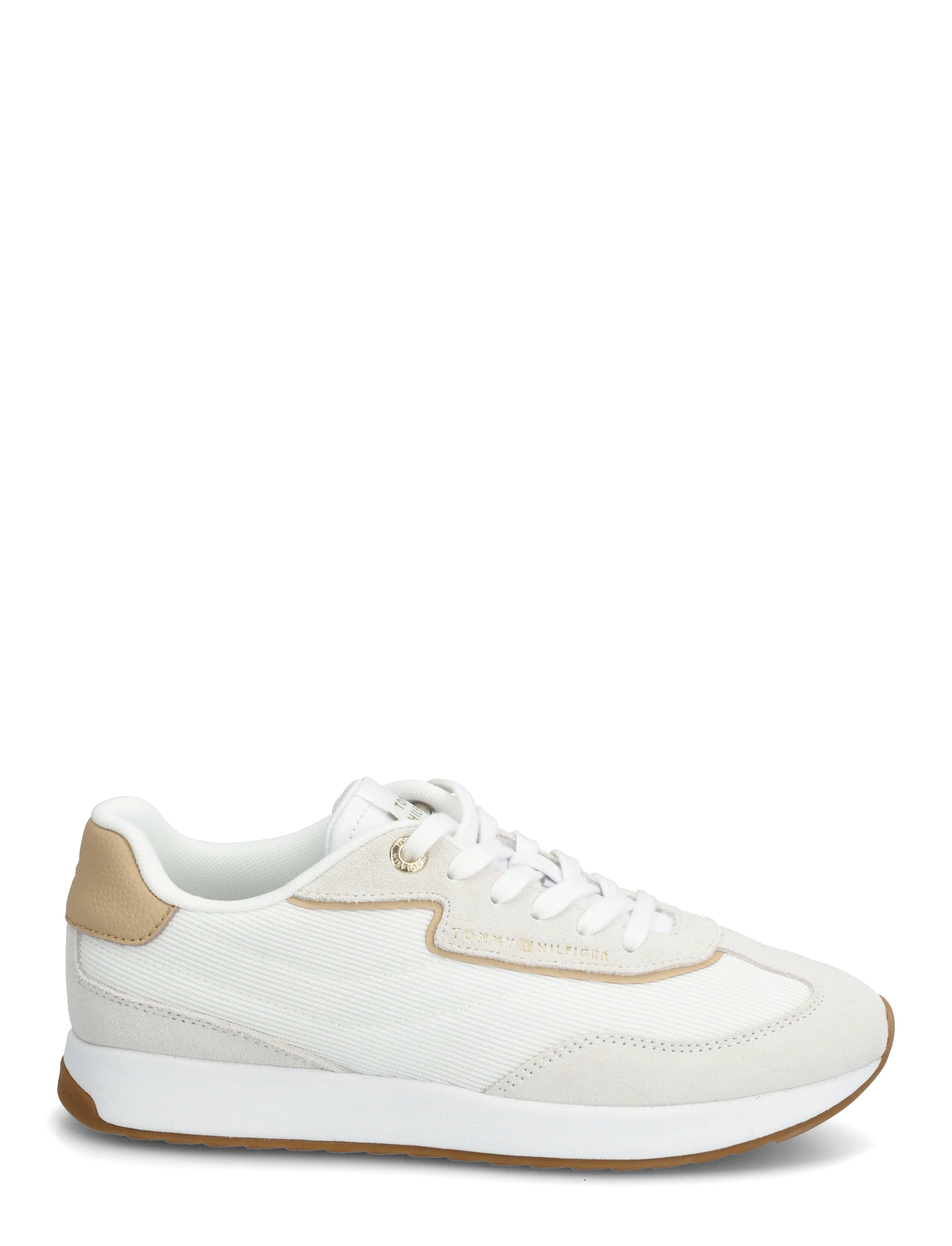 Tommy Hilfiger - TH RETRO RUNNER MIX - niedrige sneaker - ecru trench - 1