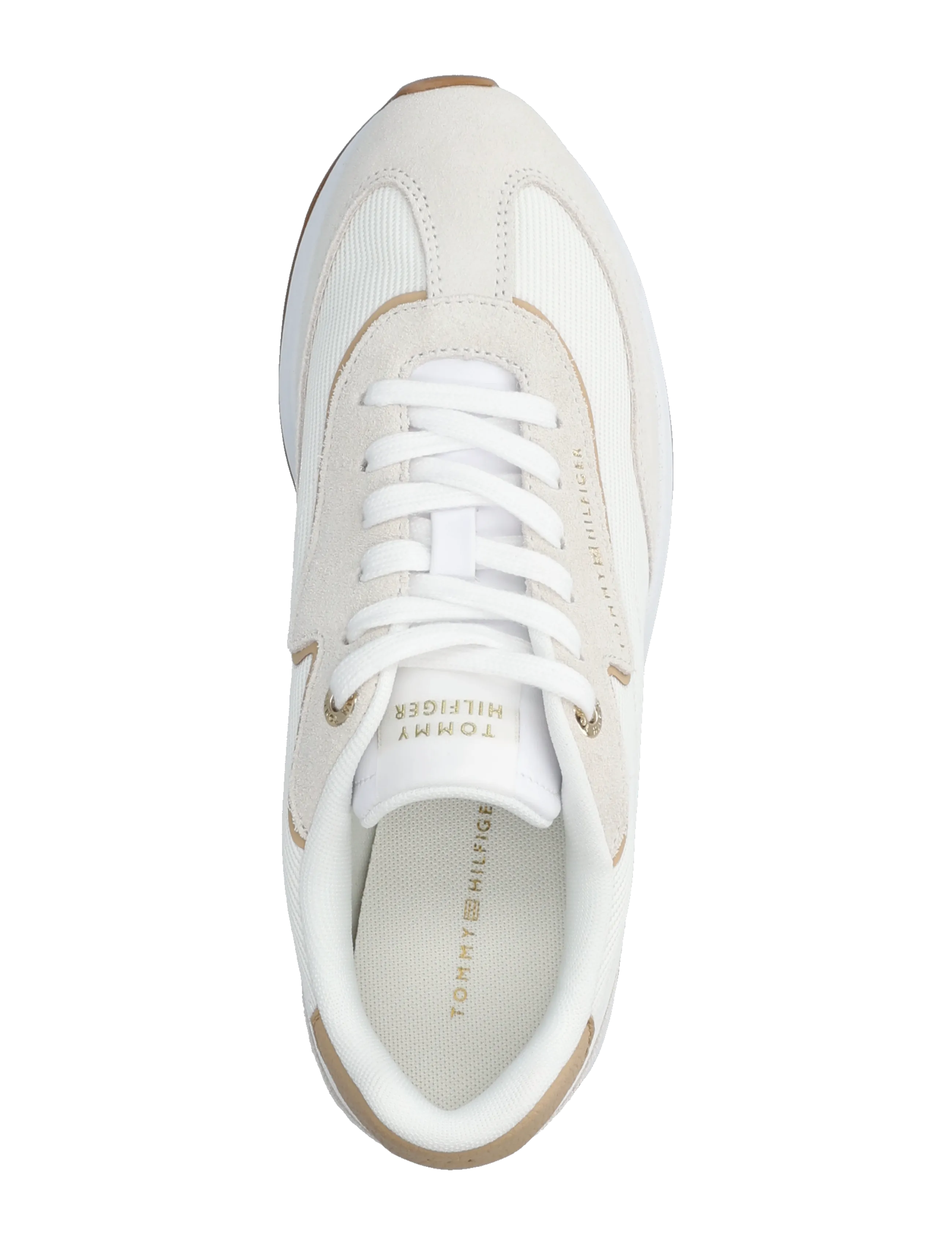 Tommy Hilfiger - TH RETRO RUNNER MIX - niedrige sneaker - ecru trench - 3