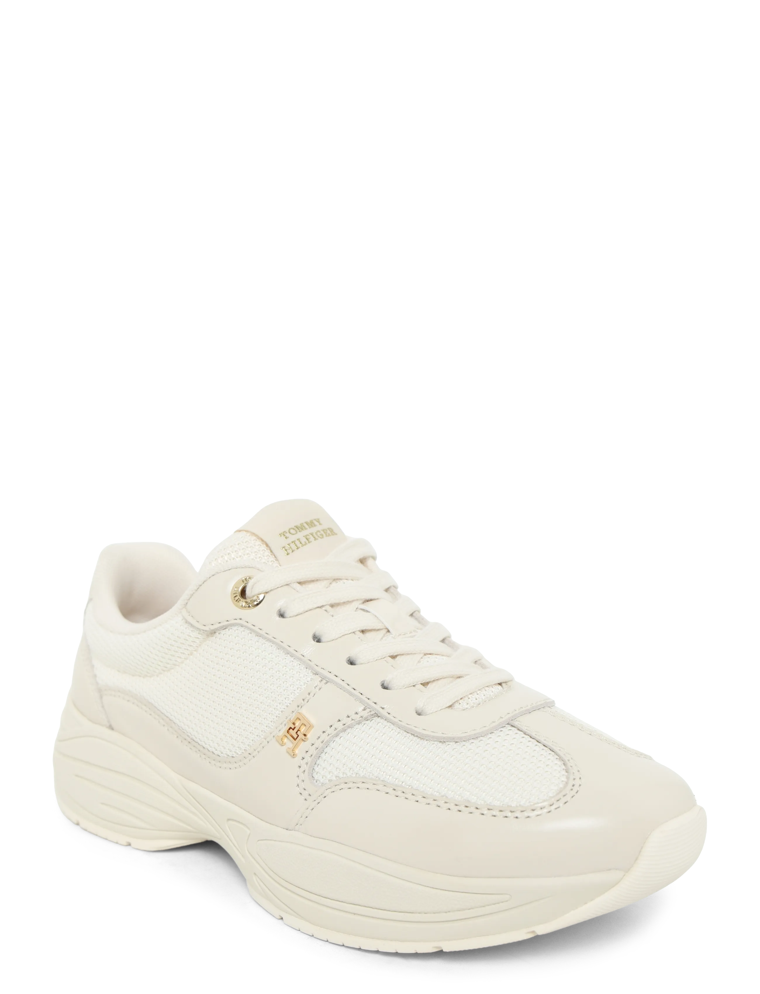 Tommy Hilfiger MODERN RUNNER SHINY LEATHER - Sneakers - SOFT CREAM / cream