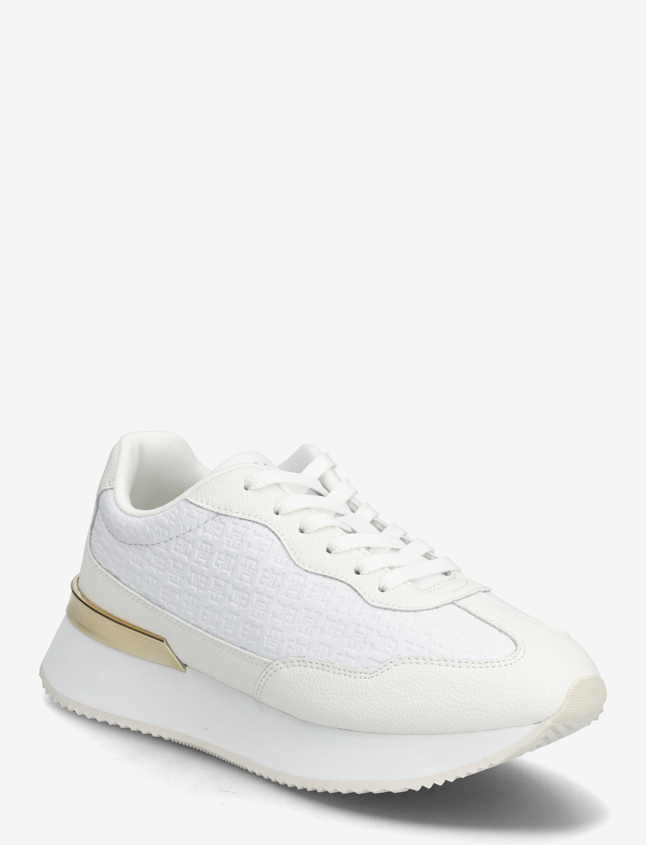 Tommy Hilfiger - TH CHIC MONOGRAM RUNNER - niedrige sneakers - white ecru - 0