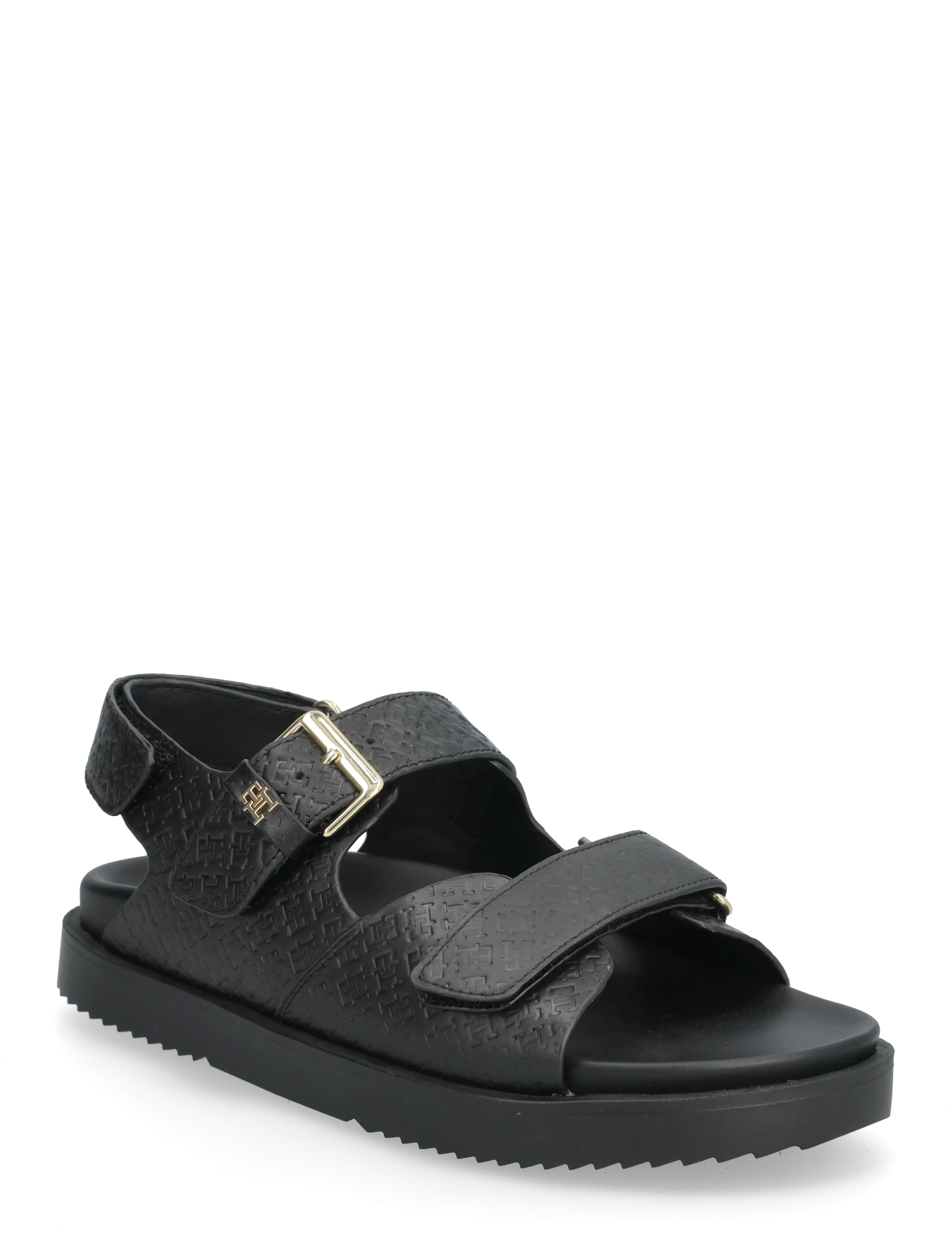 Tommy Hilfiger Adjustable Double Strap Sandal, 37, Black, Sandaler > Flade Sandals, Dame