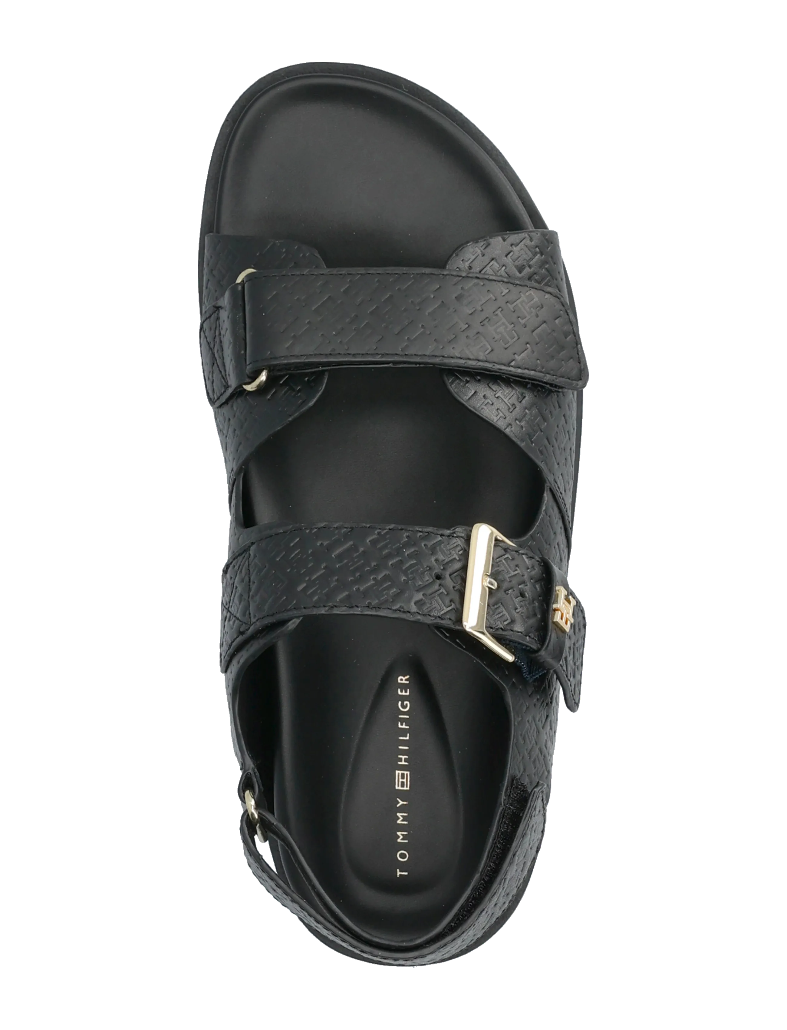 Tommy Hilfiger - ADJUSTABLE DOUBLE STRAP SANDAL - flade sandaler - black - 3