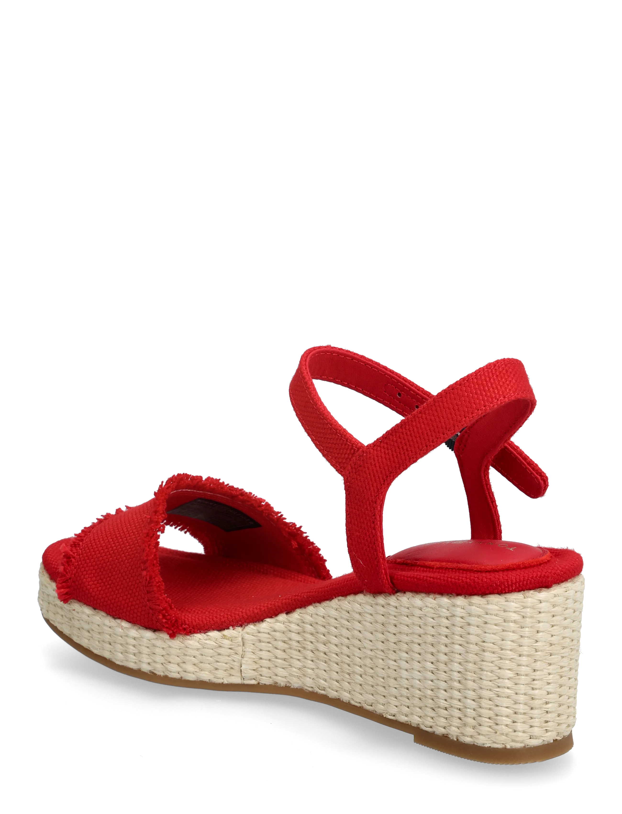 Tommy Hilfiger - MID WOVEN WEDGE ESPAD FRINGE - højhælede espadrillos - primary red - 2