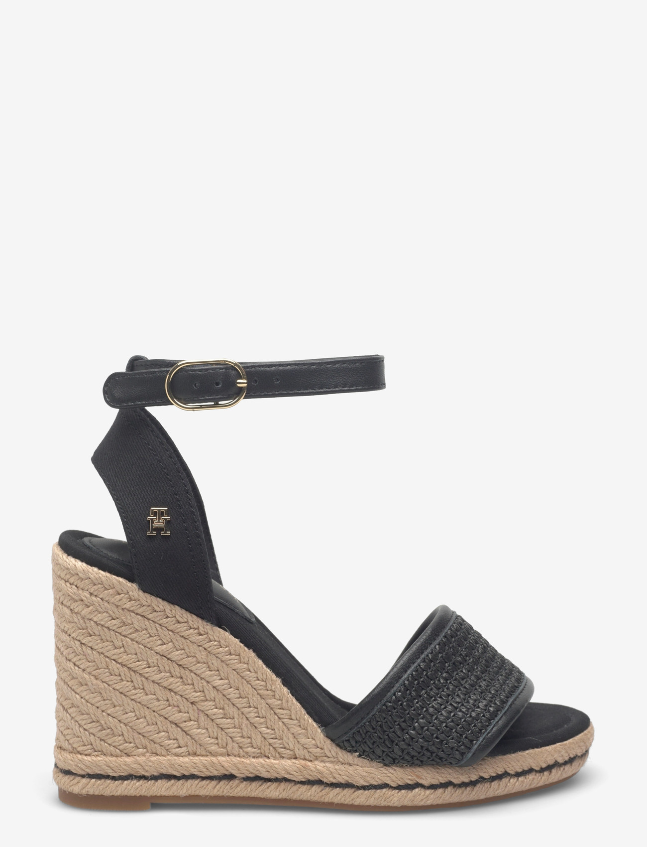 Tommy Hilfiger - HIGH WEDGE ESPAD RAFFIA - kontsaga espadrillid - black - 1
