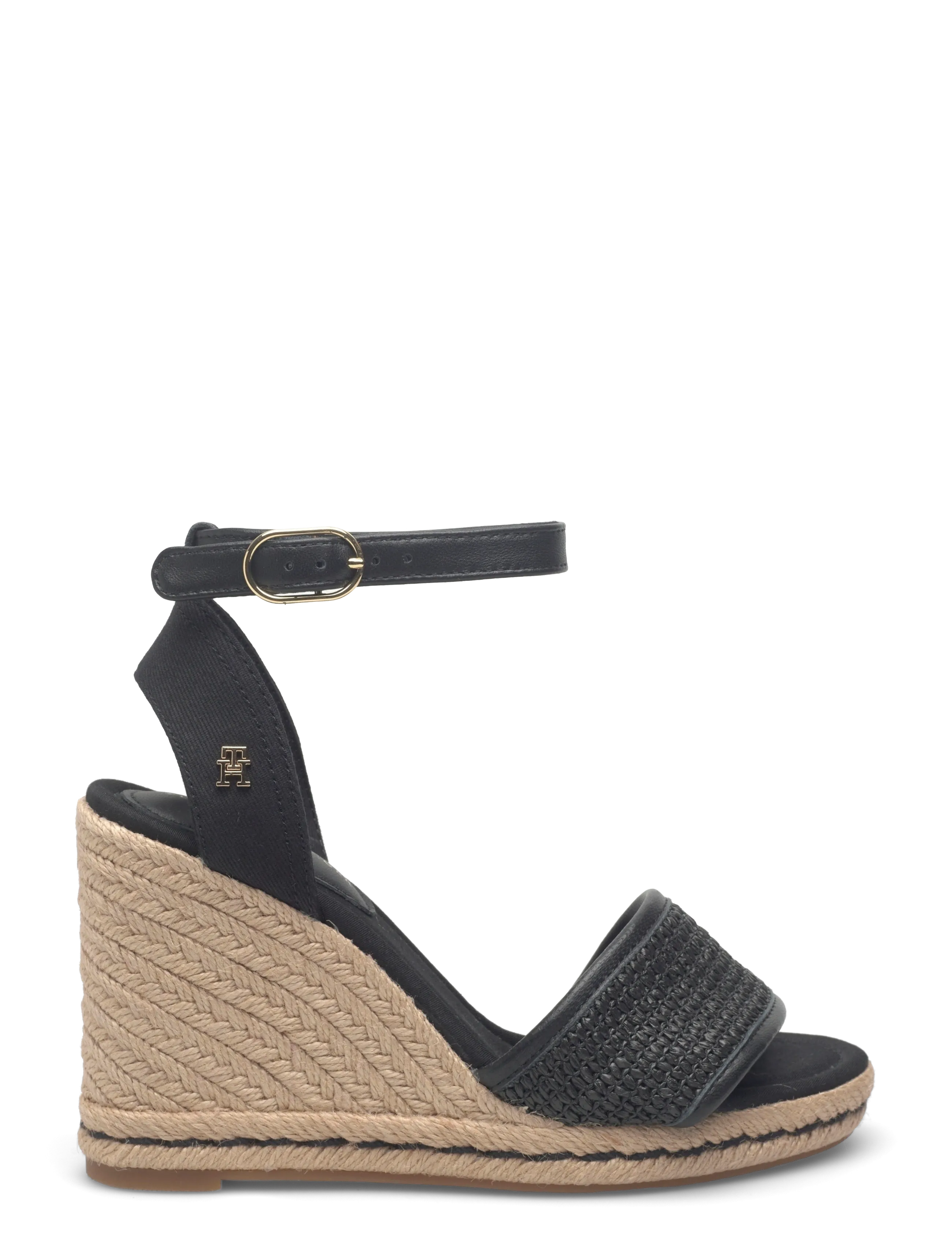 Tommy Hilfiger - HIGH WEDGE ESPAD RAFFIA - heeled espadrilles - black - 1