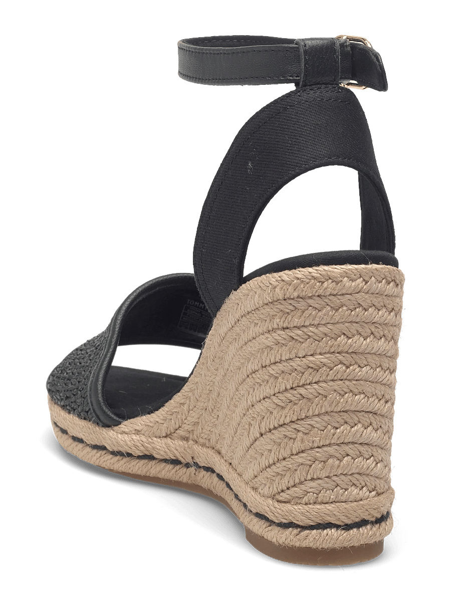Tommy Hilfiger - HIGH WEDGE ESPAD RAFFIA - espadrilles mit absatz - black - 2