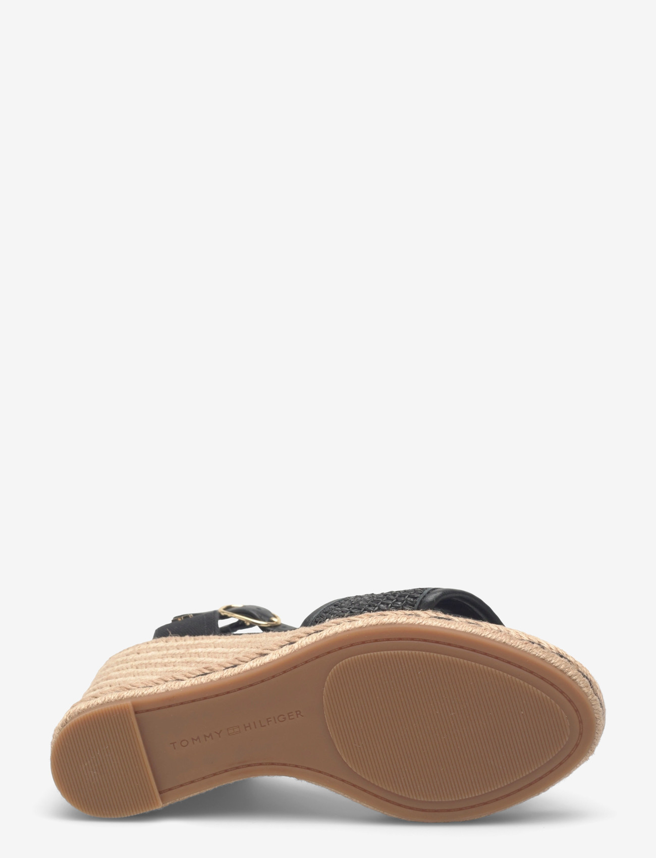 Tommy Hilfiger - HIGH WEDGE ESPAD RAFFIA - kontsaga espadrillid - black - 4