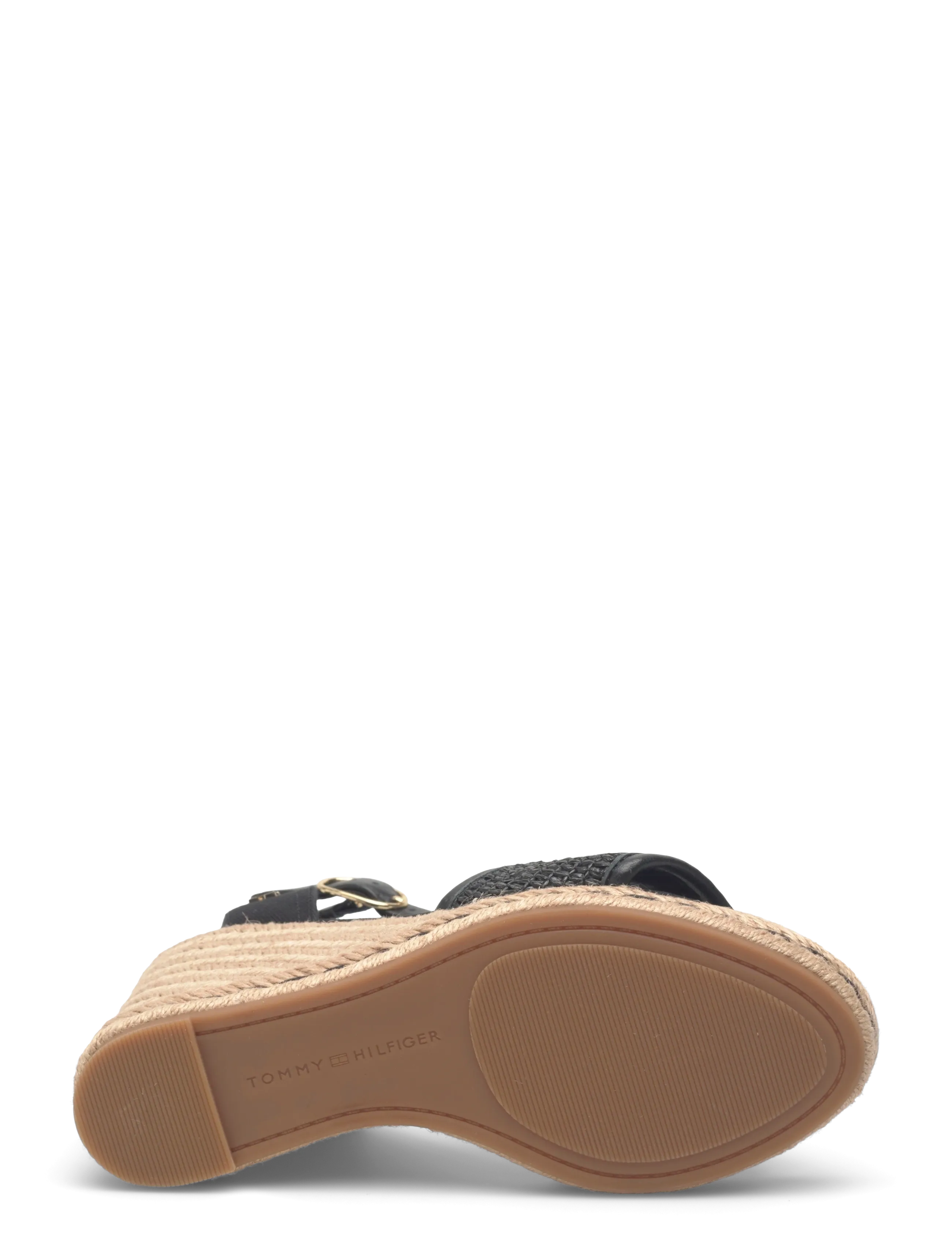 Tommy Hilfiger - HIGH WEDGE ESPAD RAFFIA - heeled espadrilles - black - 4